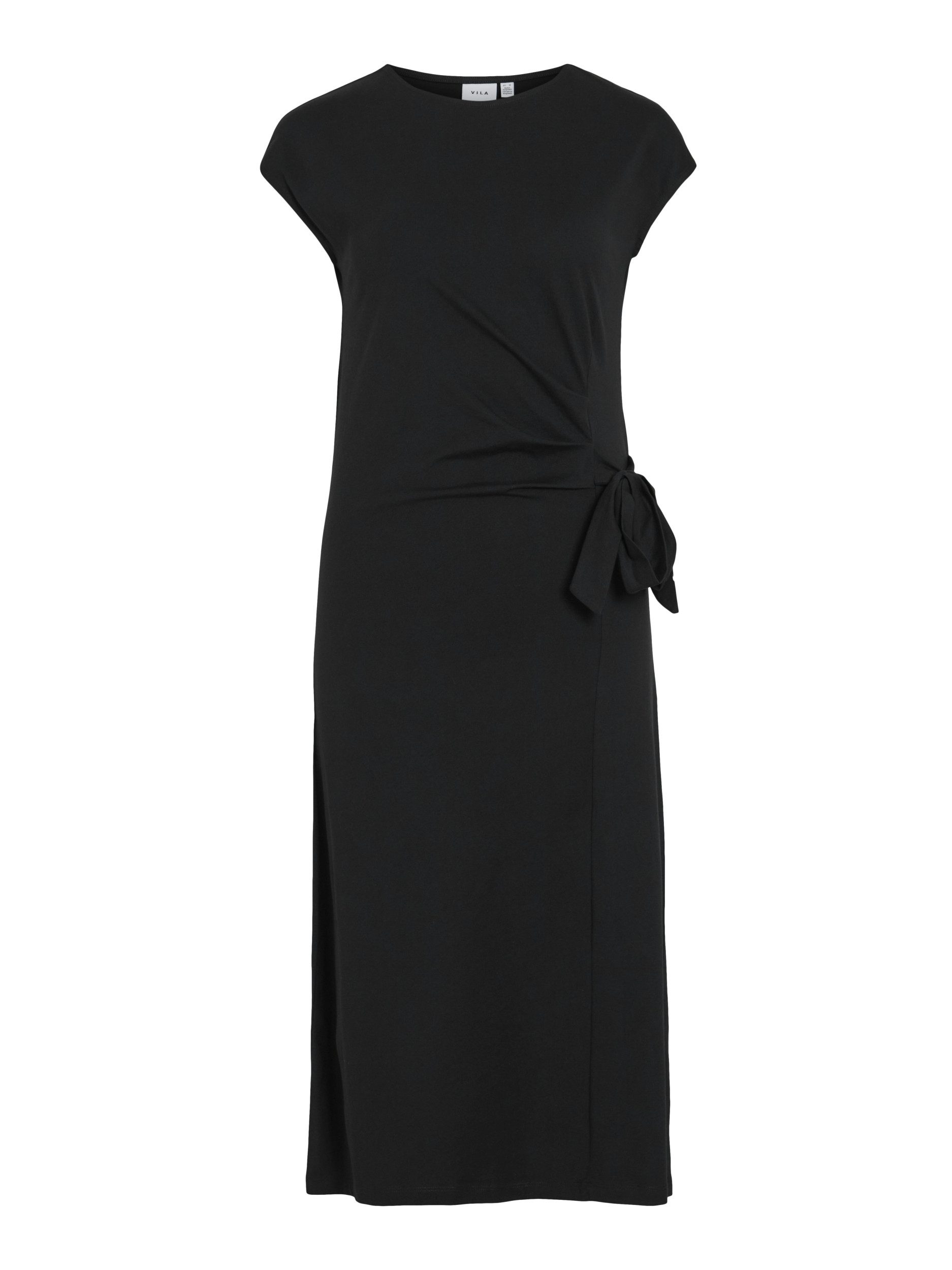 Vila Cocktailkleid VIPOMPIA O-NECK CAP SLEEVE MIDI DRE Black Beauty/SOLID günstig online kaufen