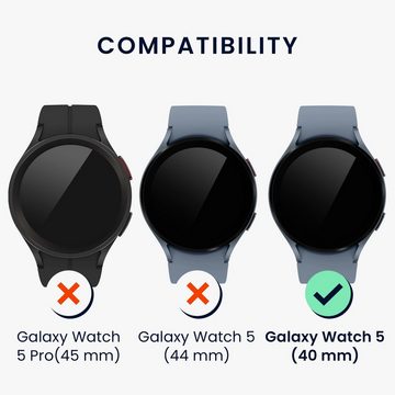 kwmobile Armband Schutzring für Samsung Galaxy Watch 5 (40mm) Fitnesstracker (1-tlg), Bezel Ring Lünette in Schwarz Silber