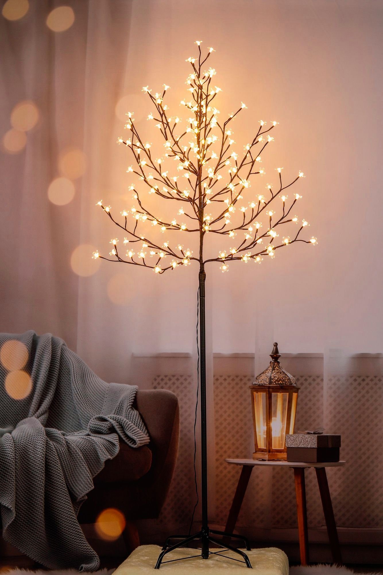 GartenHero LED-Lichterkette Kirschblütenbaum LED Kirschblüten Baum Lichterbaum Kirschblüte
