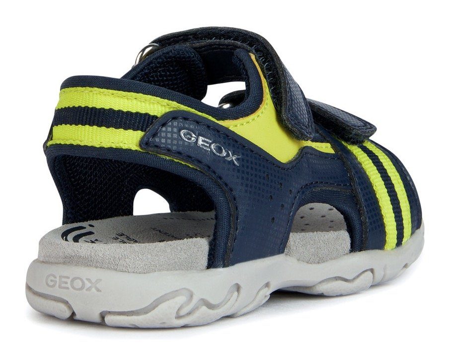 Geox B SANDAL FLAFFEE BOY Sandale mit neonfarbenem Textilband | Riemchensandalen