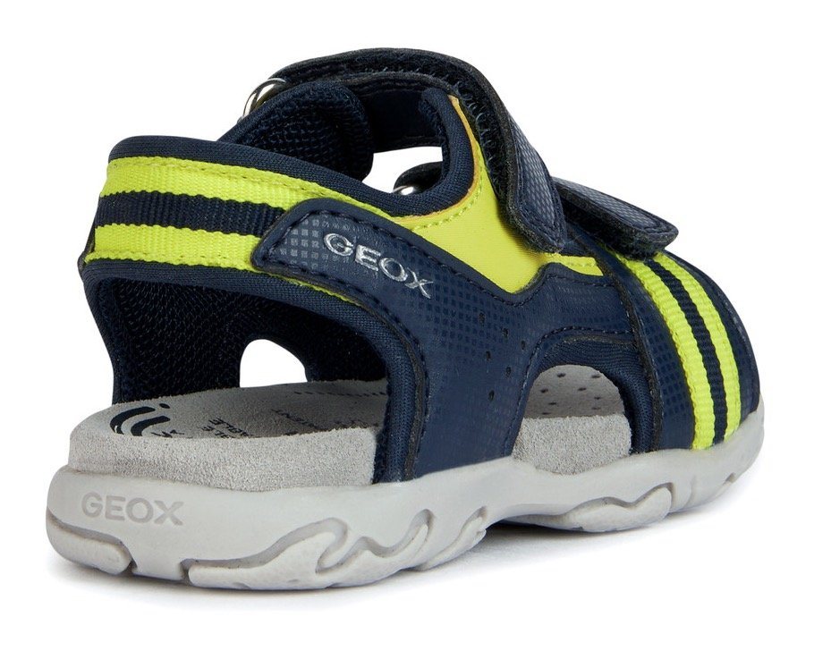 Geox B SANDAL FLAFFEE BOY Sandale mit neonfarbenem Textilband