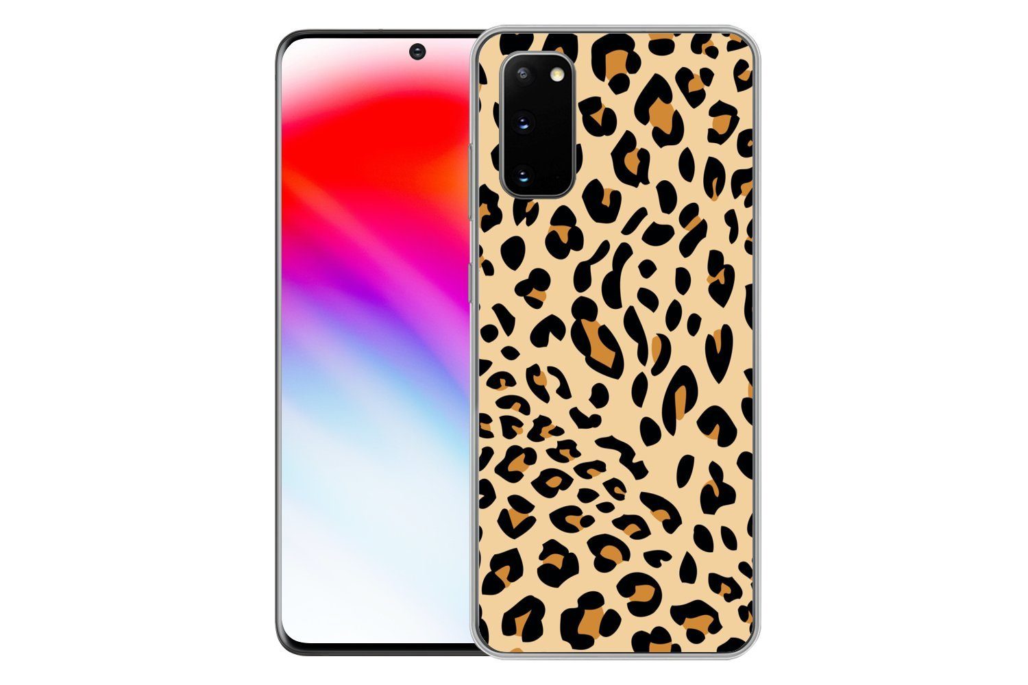 MuchoWow Handyhülle für Samsung Galaxy S20 Tiermuster - Panther - Leopard, Phone Case, Silikon, Schutzhülle Dünn