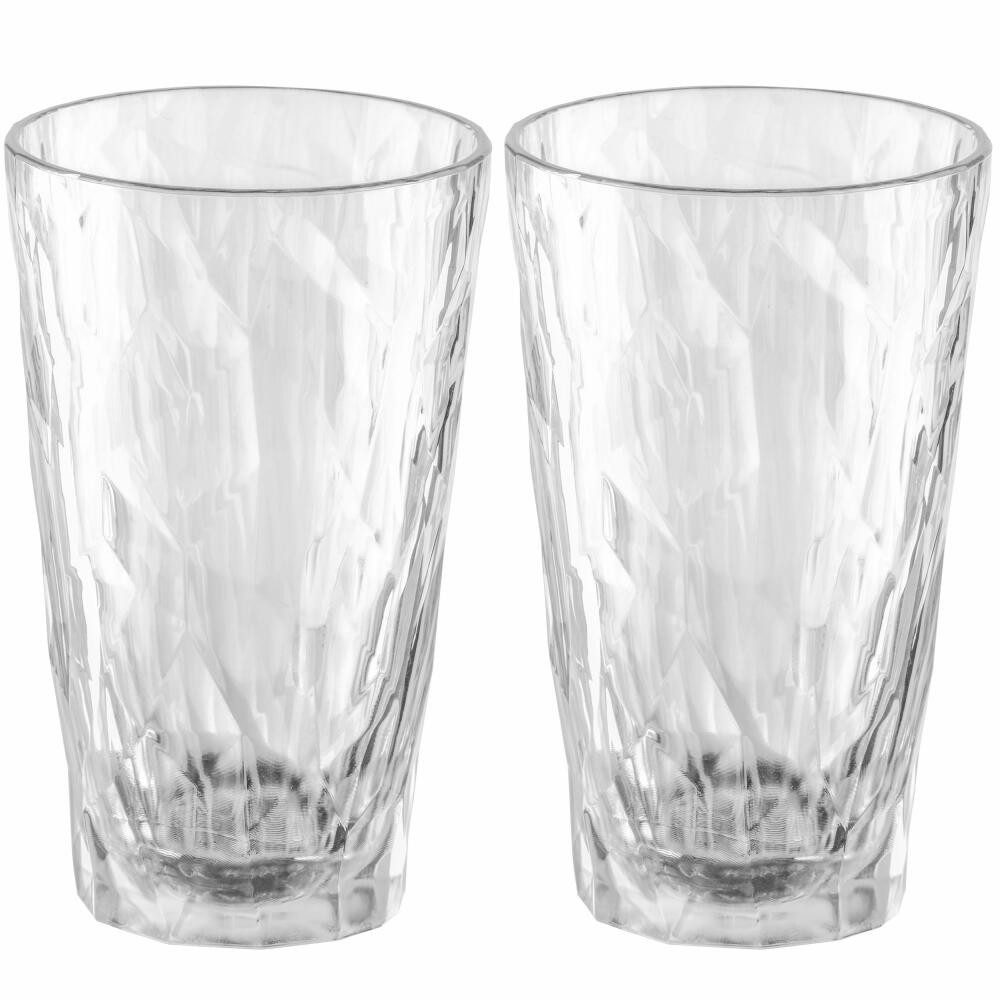 KOZIOL Longdrinkglas Superglas 2er-Set Club No. 6 300 ml, 2-tlg., Superglas (Kunststoff), extrem bruchfest