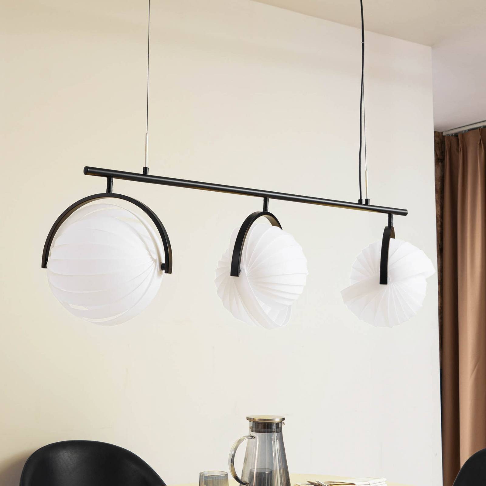 Lucande Hängeleuchte Helva, Kunststoff Weiß IP20, 3 x 15 W LED