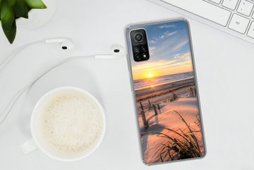 MuchoWow Handyhülle Strand - Meer - Düne - Sonnenuntergang - Landschaft, Phone Case, Handyhülle Xiaomi Mi 10T, Silikon, Schutzhülle