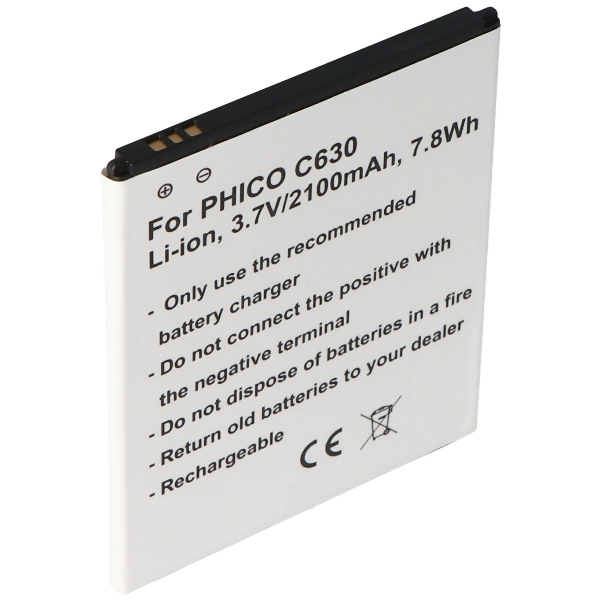 (3,7 C630, Akku Akku 7,8Wh mAh Li-Ion, passend V) 2100 AccuCell Phicomm für 3,7V, 2100mAh,