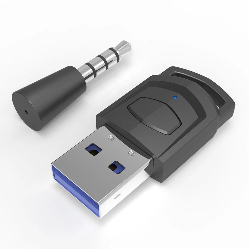 AURIVION Bluetooth 5.0 Audio Adapter für PS5, PS4 & PC Adapter USB zu Micro-USB, 2 cm, USB Empfänger Adapter für kabellose Audioübertragung
