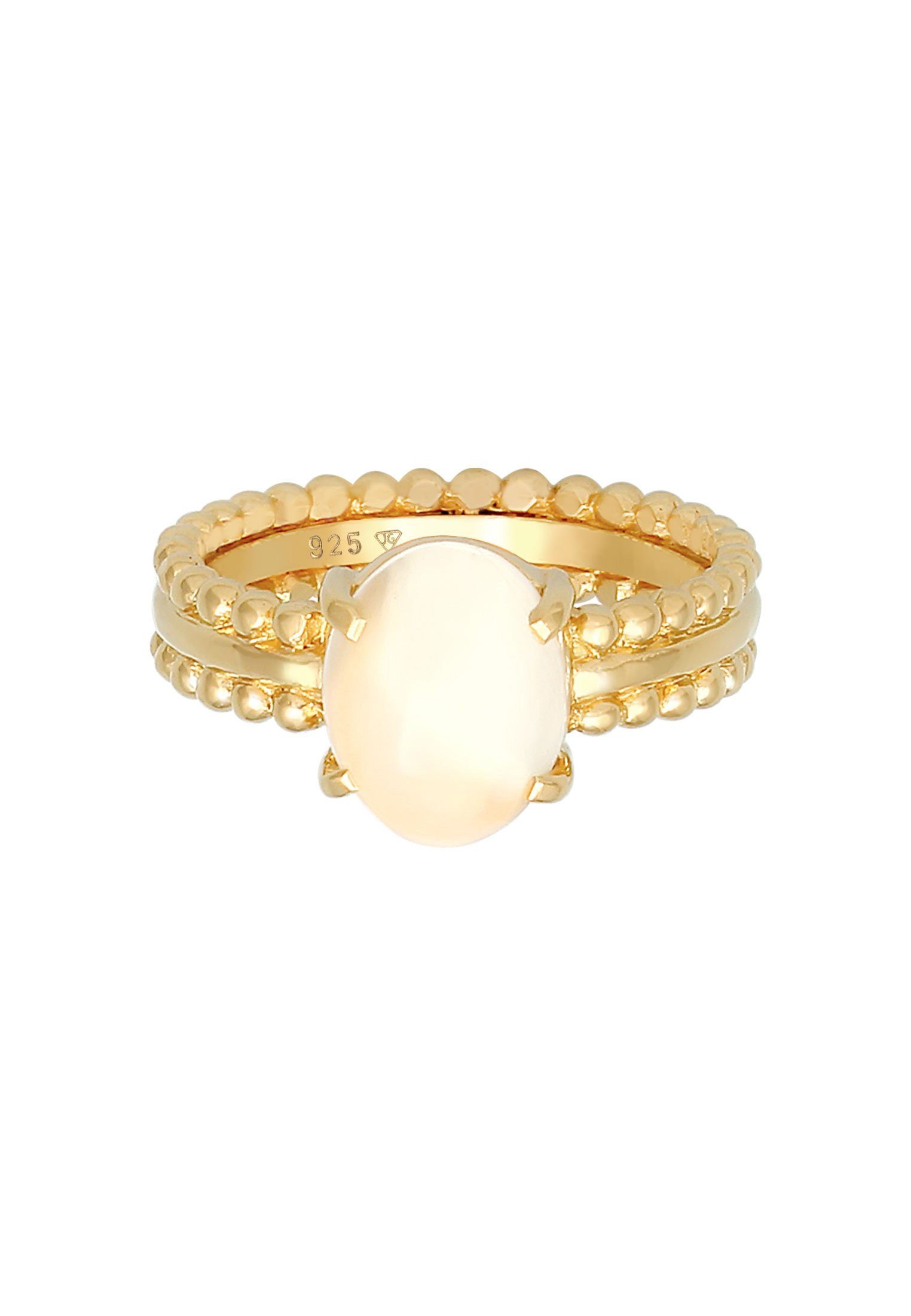 Elli Premium Fingerring Mondstein Edelstein Oval günstig online kaufen
