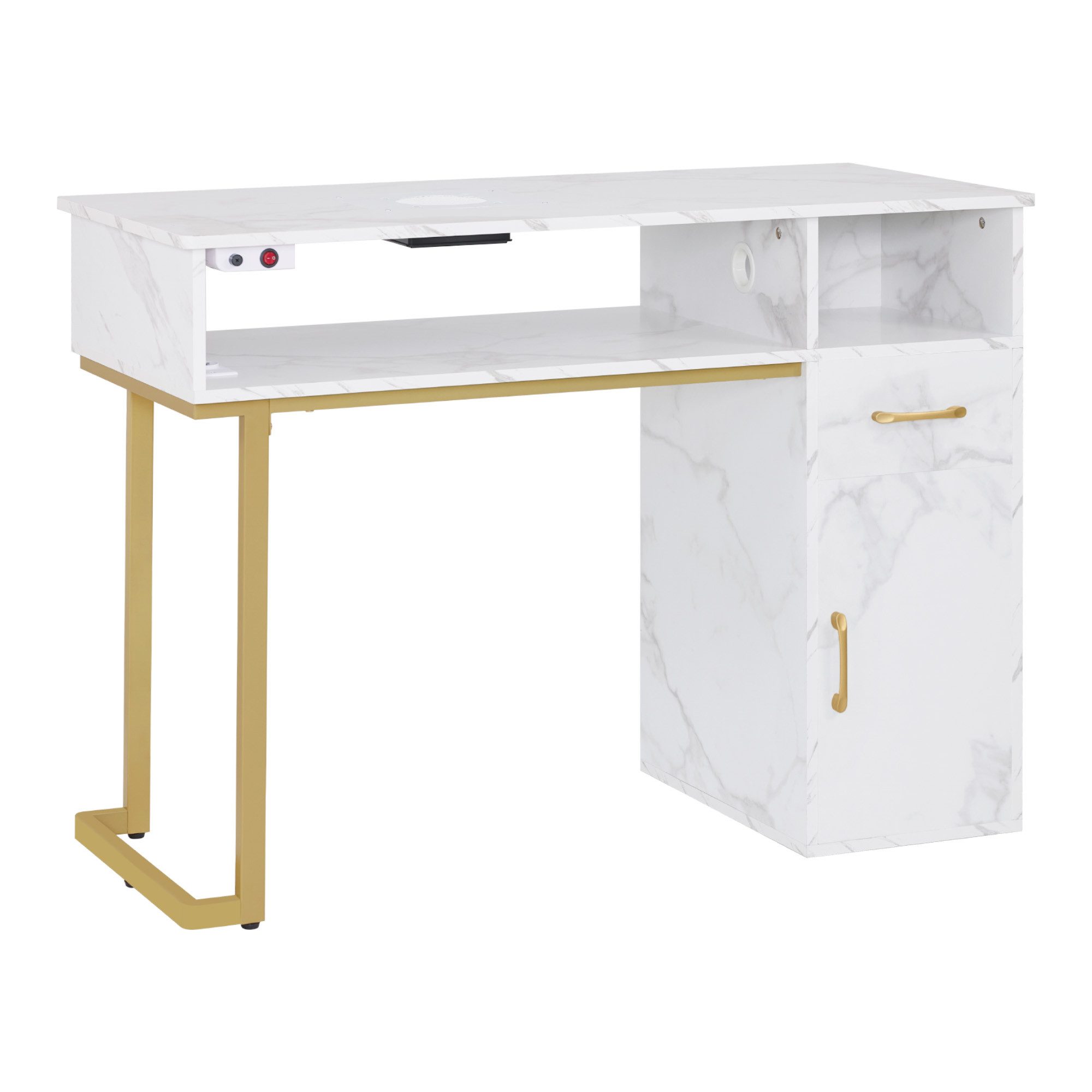 Barberpub Schminktisch BarberPub Maniküretisch, Nageltisch mit Absaugung, M günstig online kaufen