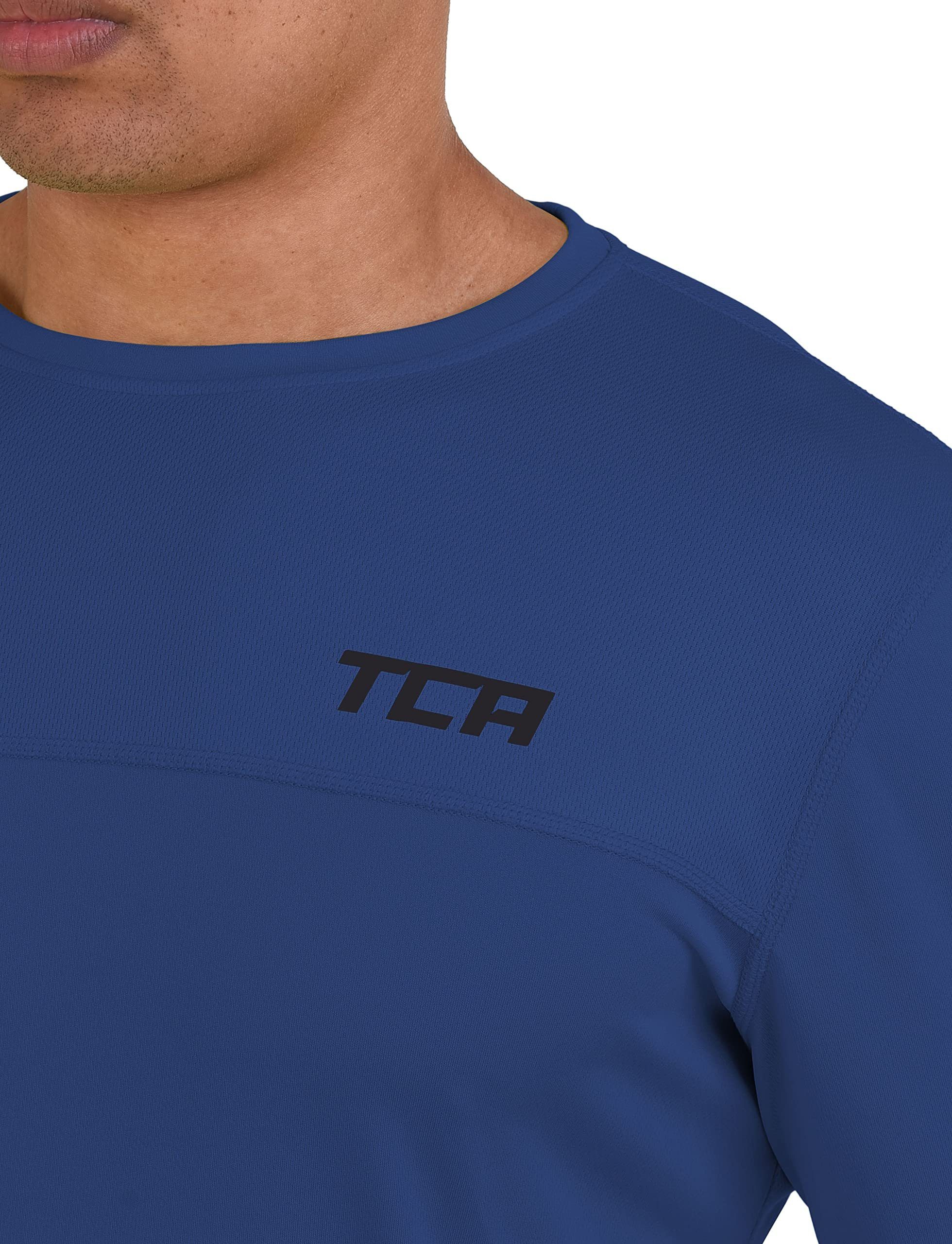 Leuchtend Langarmshirt TCA Laufshirt Langarm - Herren Blau TCA