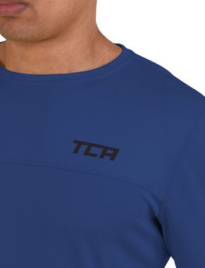 TCA Langarmshirt TCA Herren Langarm Laufshirt - Leuchtend Blau (1-tlg)