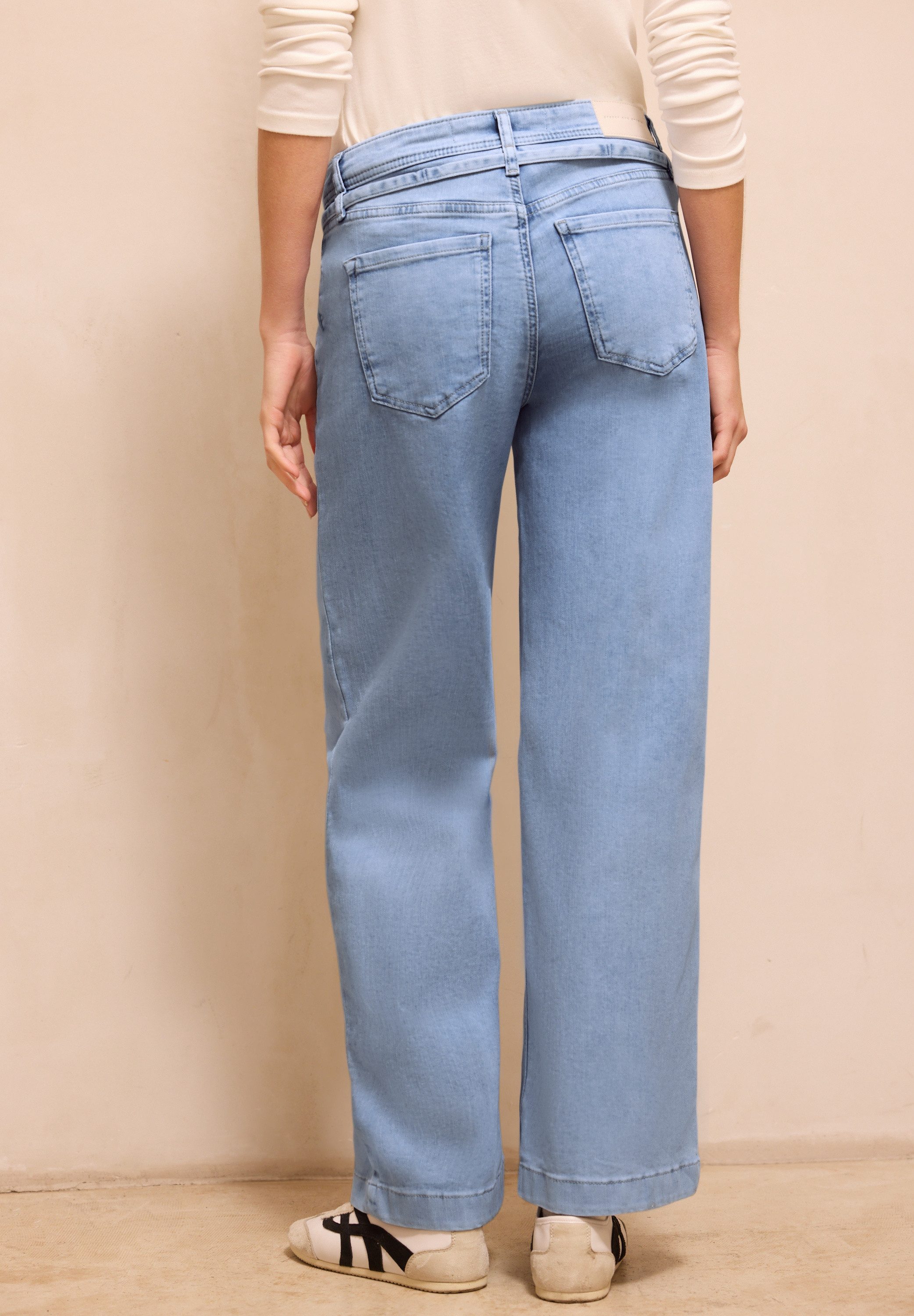 STREET ONE STUDIO Loose-fit-Jeans mit Wide Legs