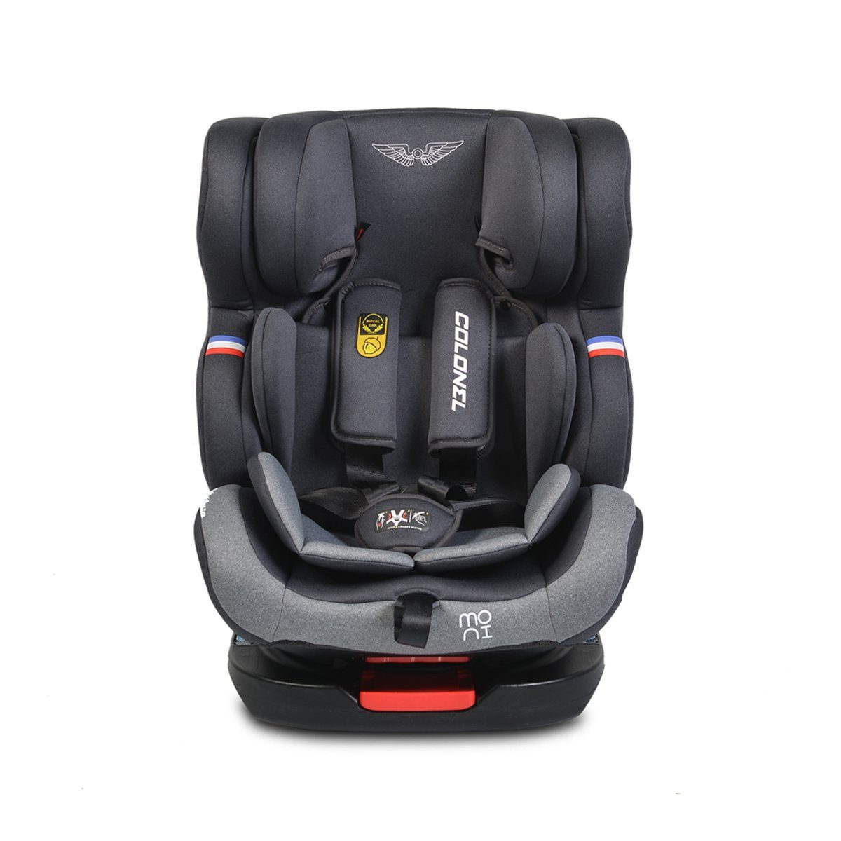 Neigung, Kindersitz kg, Gruppe Isofix Colonel Autokindersitz drehbar, kg, 0-36 165° bis: 0/1/2/3, Moni hellgrau 36