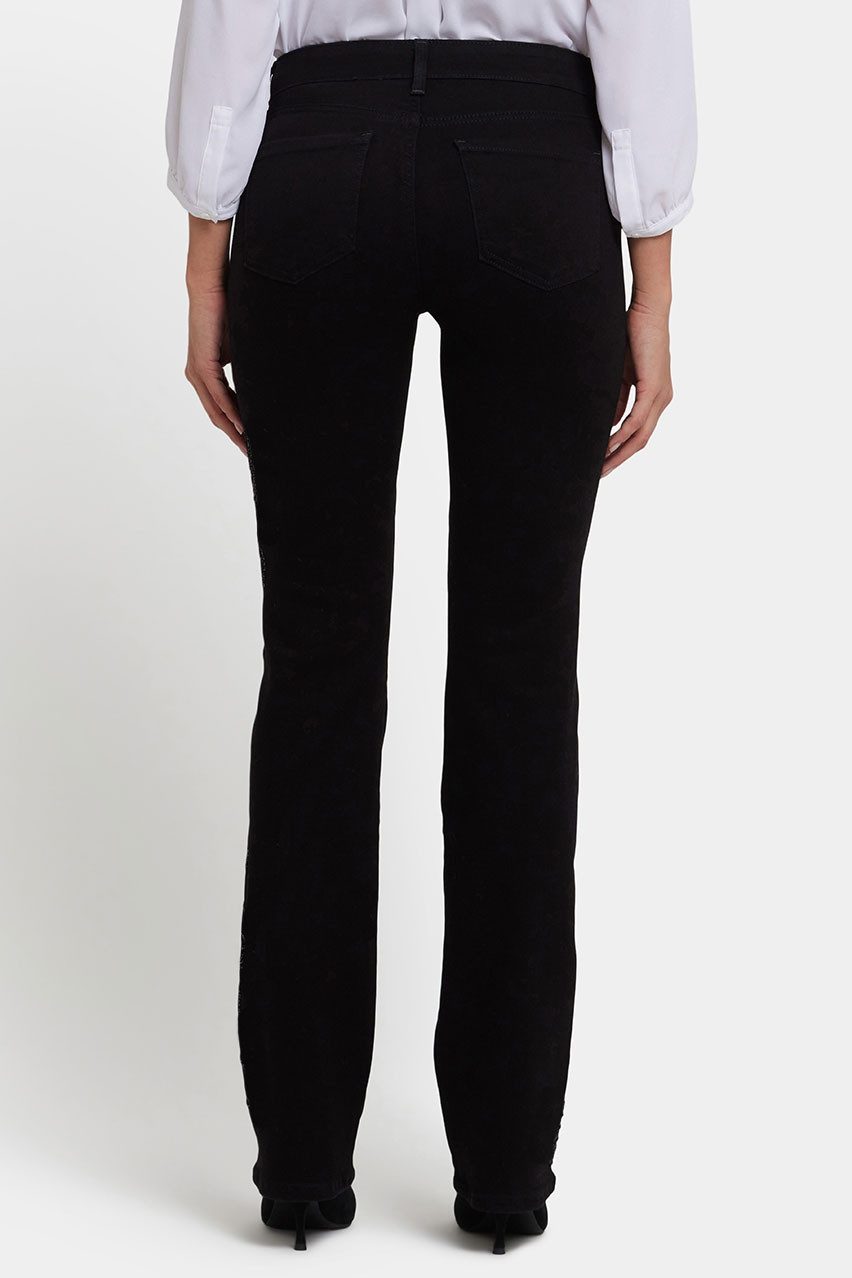 NYDJ Straight-Jeans Marilyn Straight Jeans Schwarzer Premium Denim