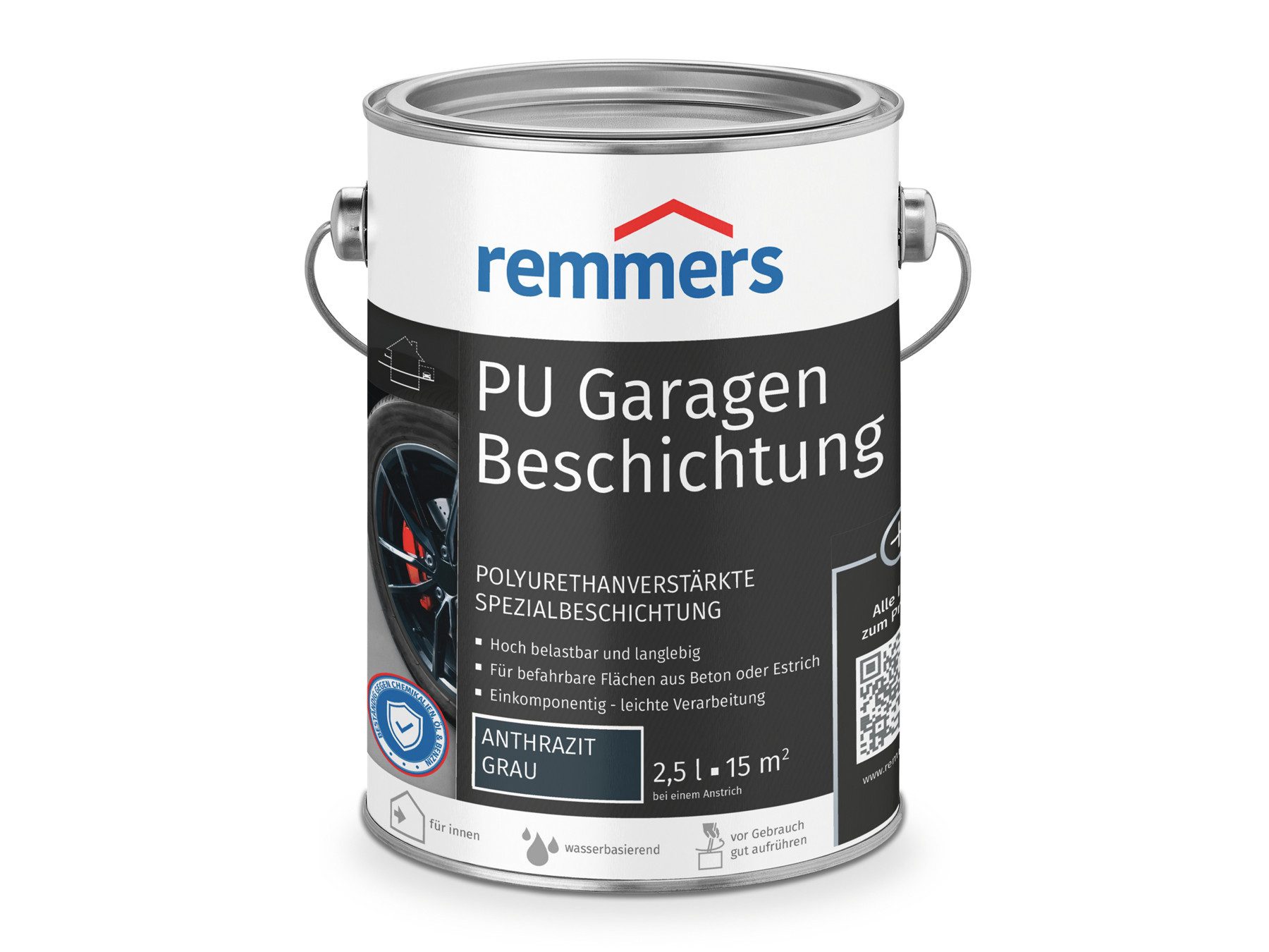 Remmers Bodenversiegelung PU Garagenbeschichtung anthrazit 2,5 Liter