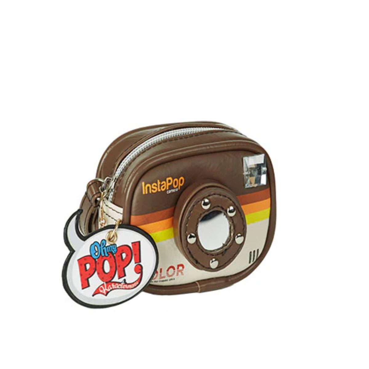 Oh My Pop! Mini Geldbörse - Insta Love Cam Wallet braun Münztasche in Kameraform mit Innenfutter (1-tlg)