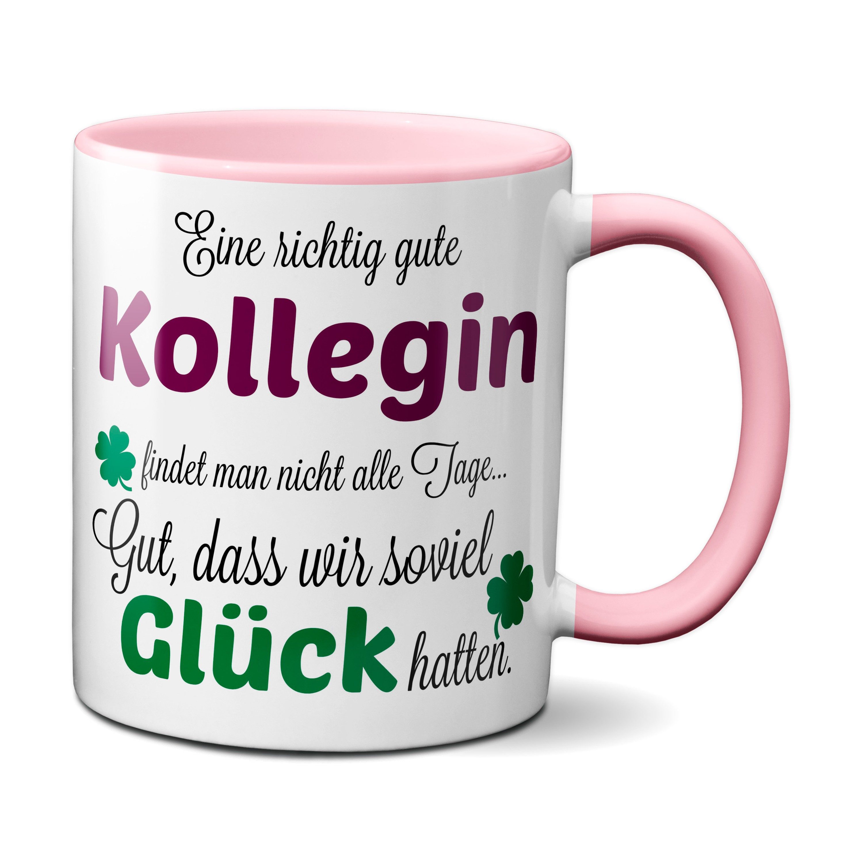 TASSENKING Tasse, Eine gute Kollegin... - Tasse - Kaffeebecher - Geschenk / Rosa
