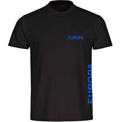 multifanshop T-Shirt Herren Europa - Brust & Seite - Männer