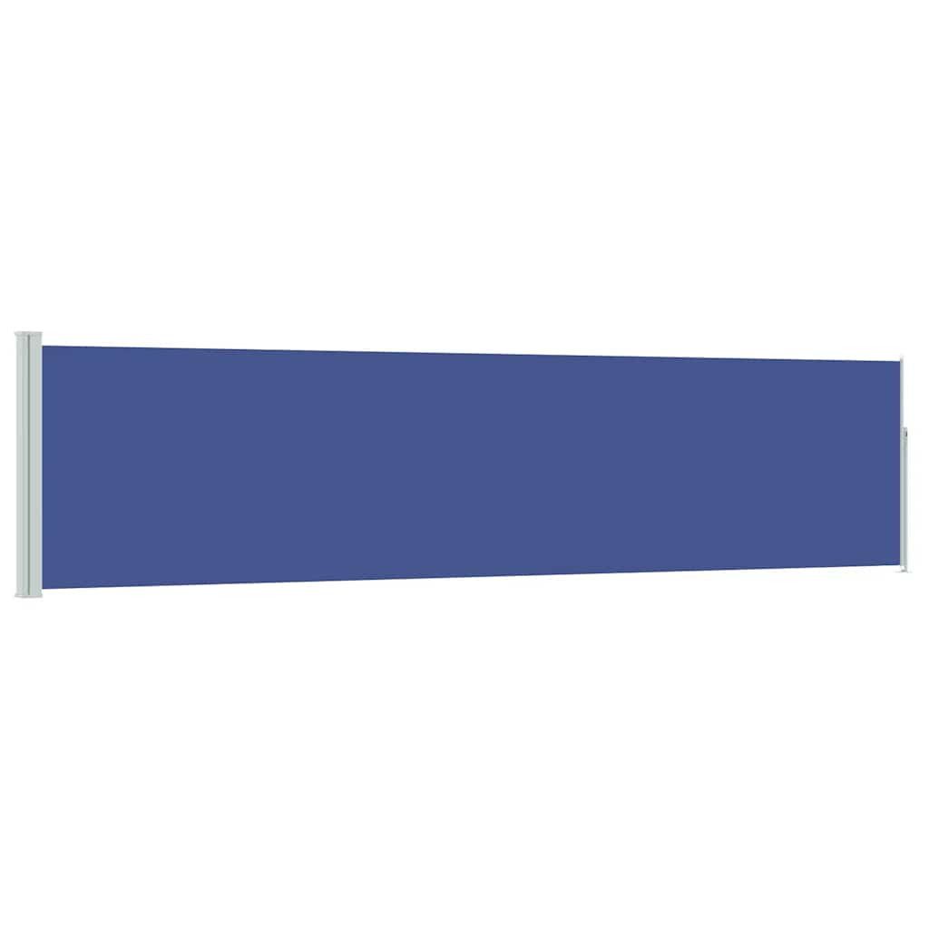 vidaXL Seitenmarkise Ausziehbare Seitenmarkise 120×500 cm Blau (1-St)