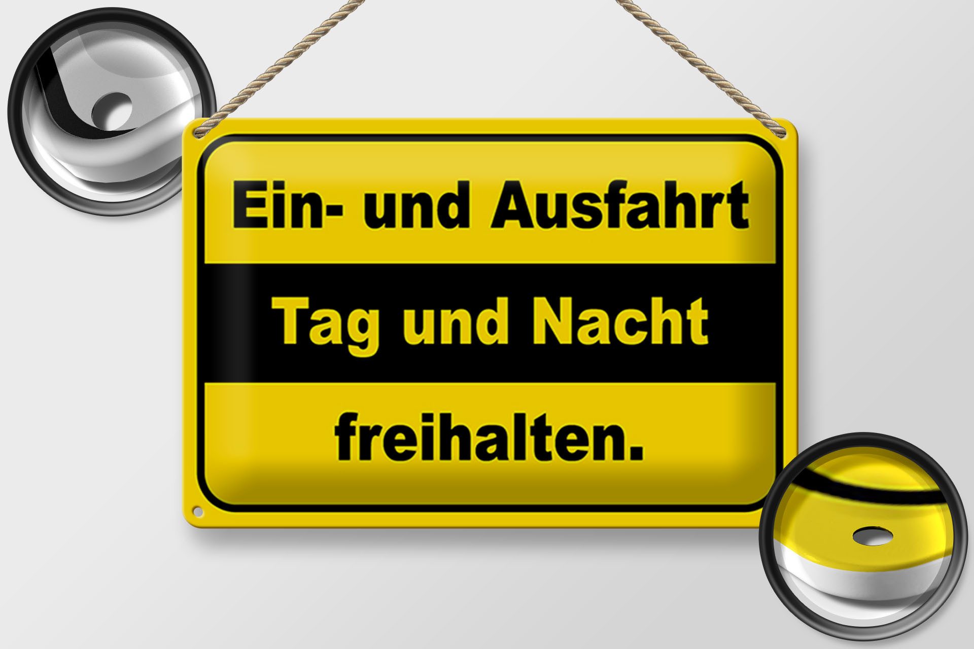 Femer GmbH Metallschild Hinweis 30x20cm Ausfahrt Tag Nacht freihalten, (1 S günstig online kaufen