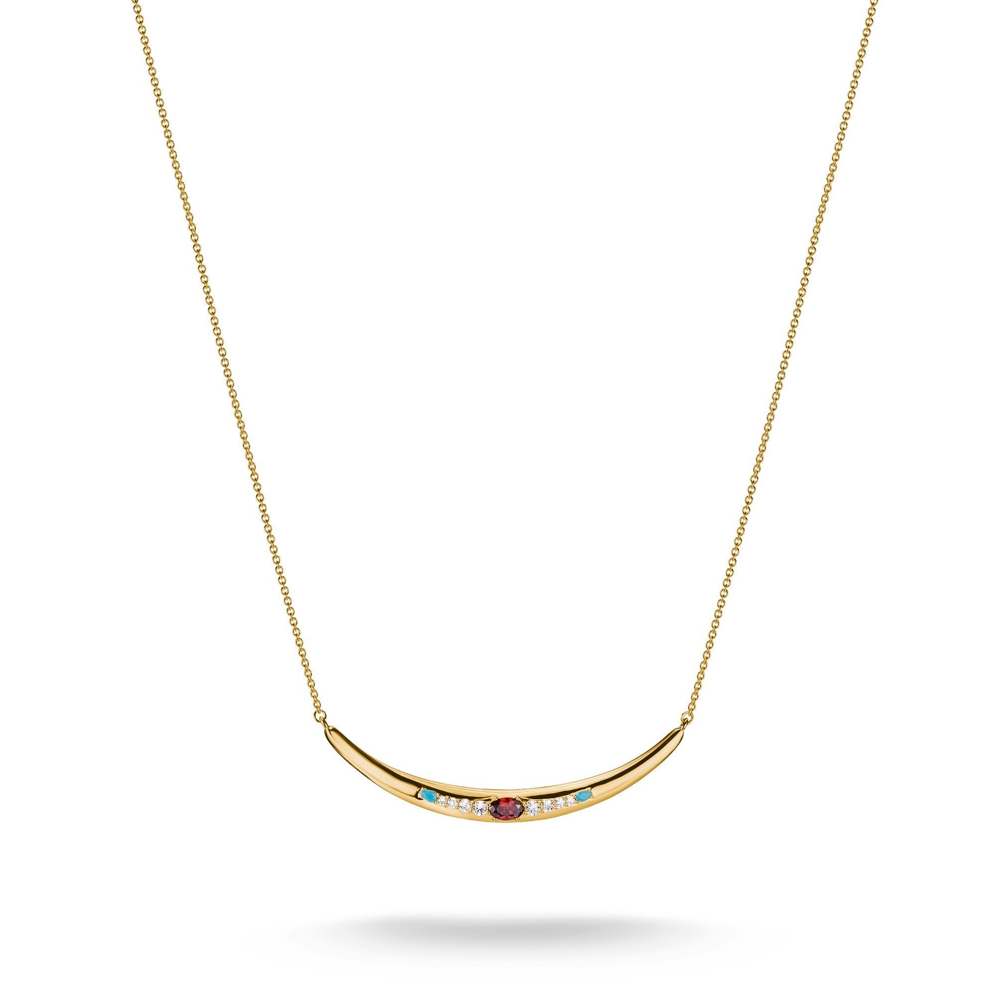 THOMAS SABO Collier Halskette Elyndra Zirkonia Rot 18K Vergoldet KE2330-971-7