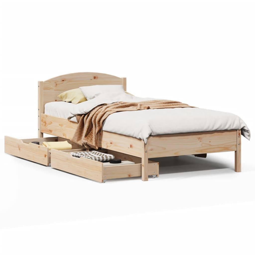 vidaXL Bett Massivholzbett ohne Matratze 100x200 günstig online kaufen