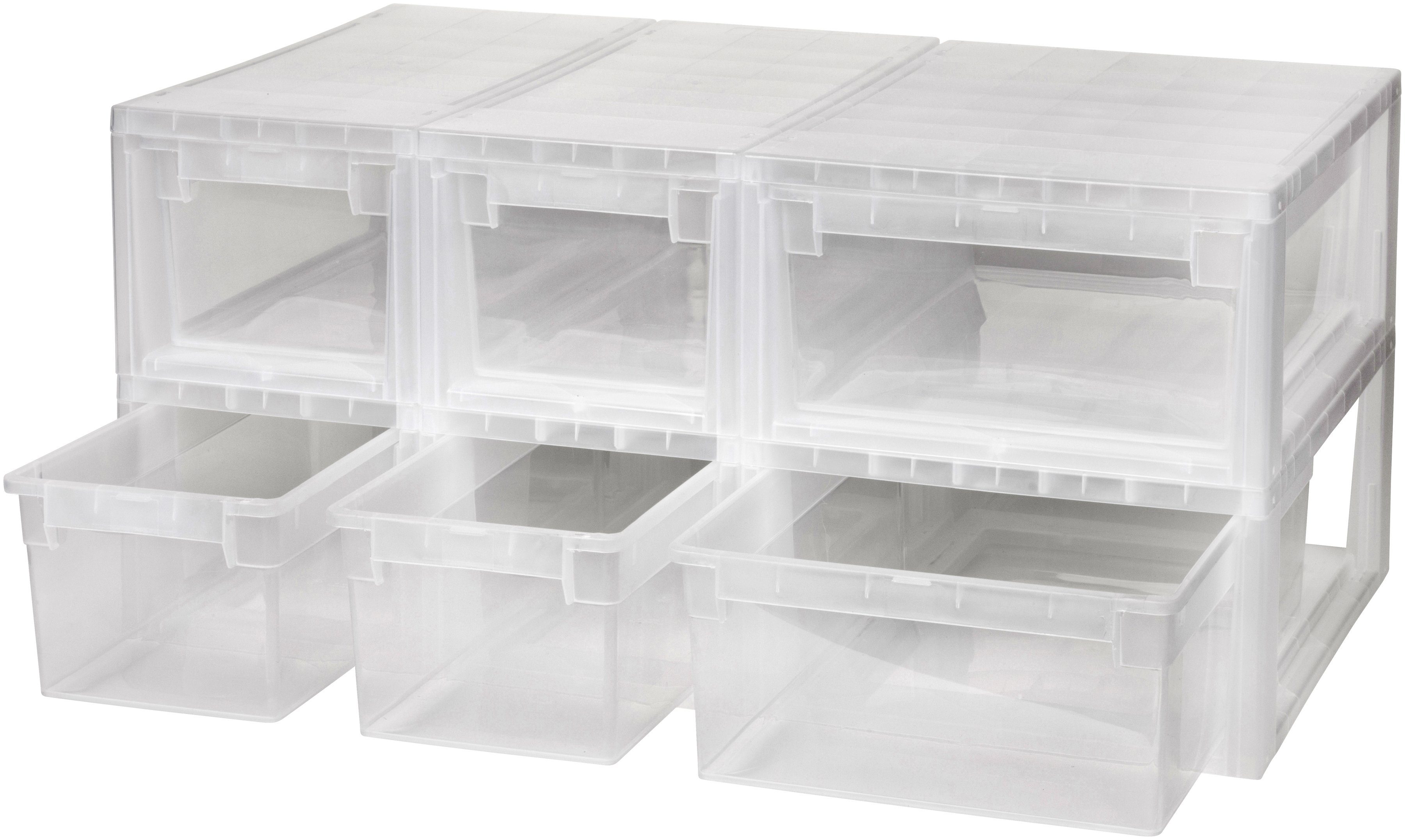 Kreher Aufbewahrungsbox (Set, 6 St), 2x Box M 12 l, 4x Box S 7 l