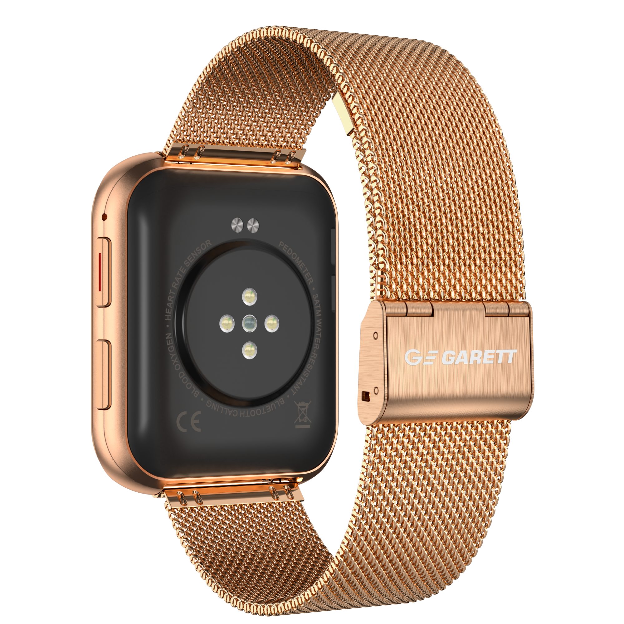 GARETT Smartwatch Amoled HD Display 1,78" Anruf & SMS IP68 Wasserdicht Smartwatch goldfarben