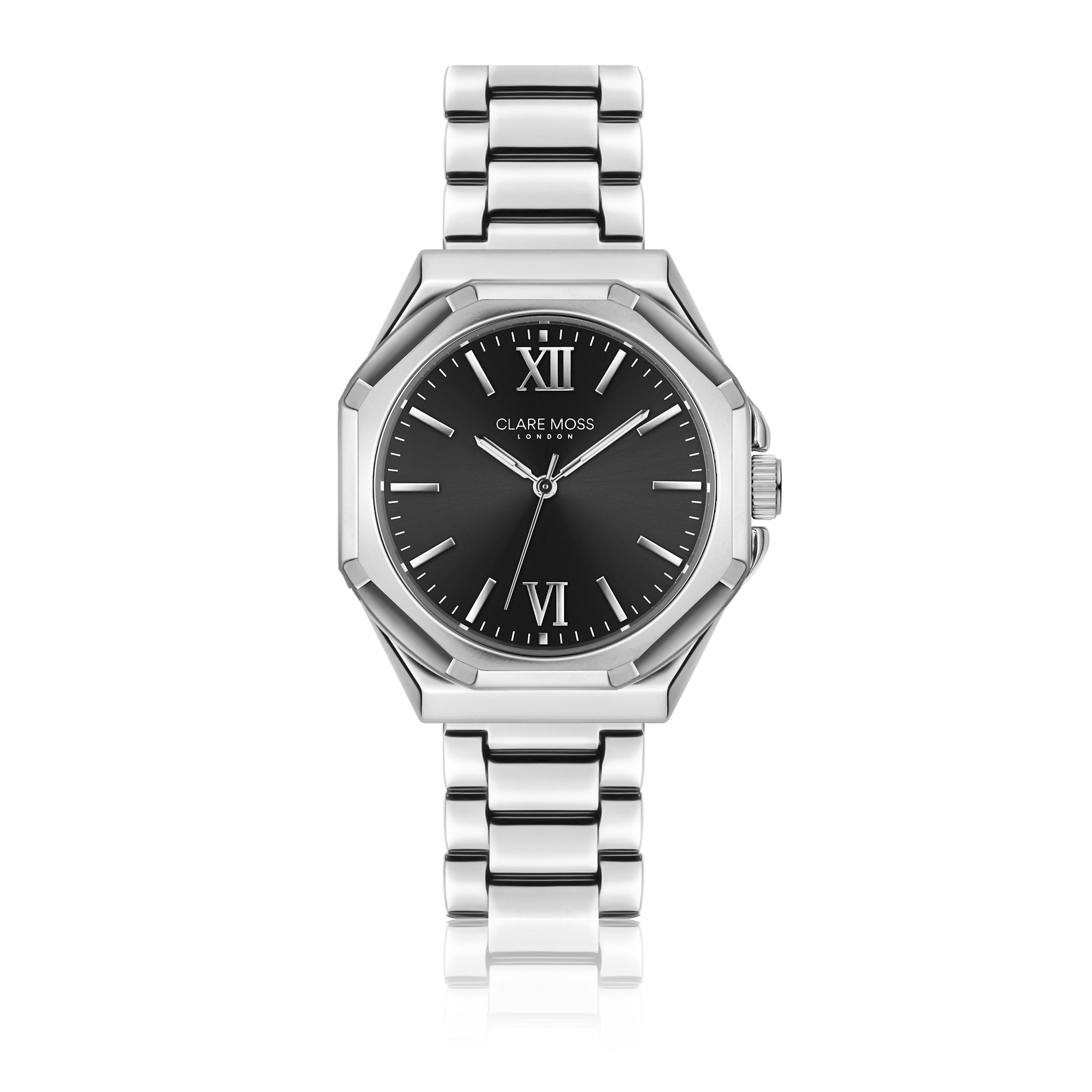 CLARE MOSS Quarzuhr CMB8-B058S Porter Silver Link