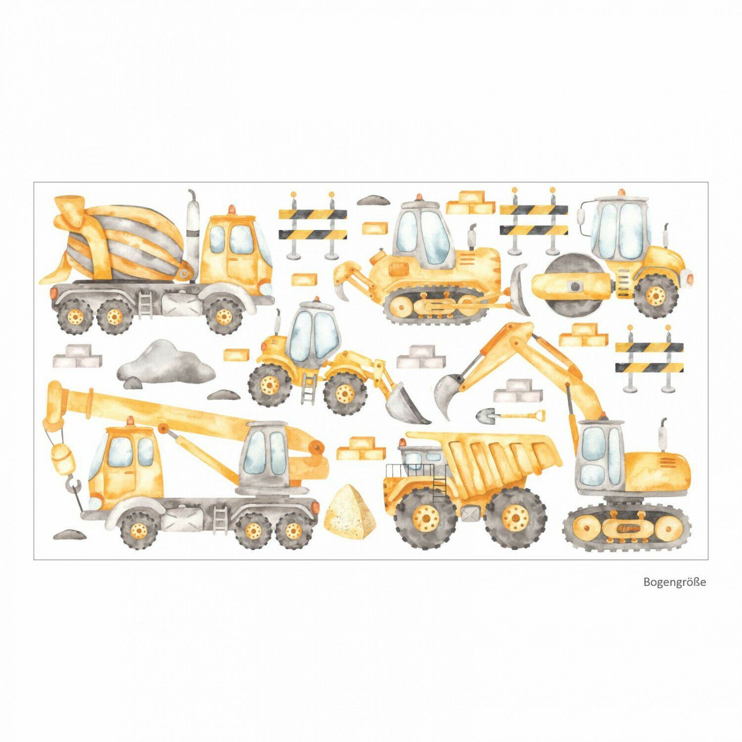 nikima Wandtattoo 206 Baustelle Aquarell - günstig online kaufen