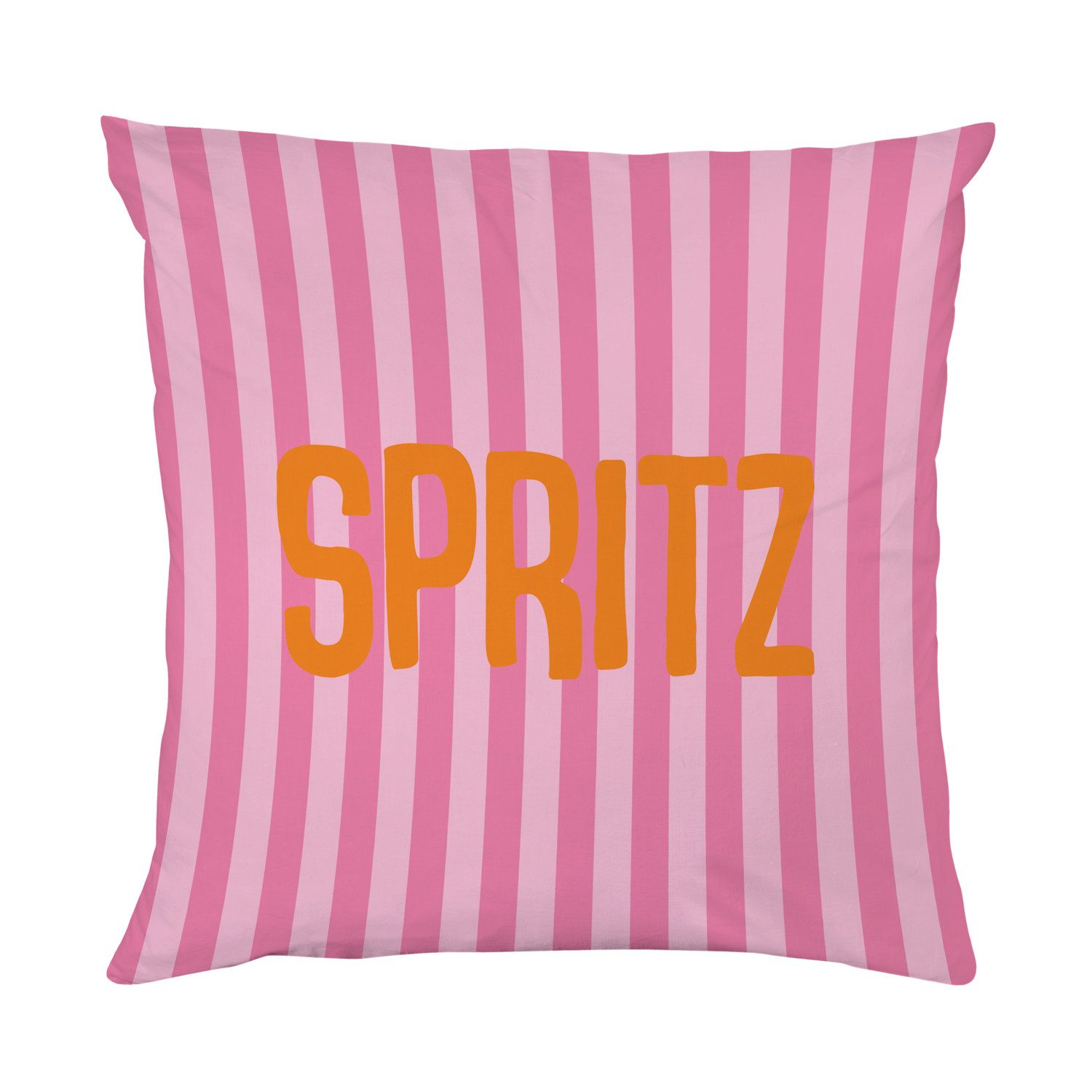 queence Dekokissen Spritz gestreift, Beidseitig bedruckte Kissenhülle, Kissen 40x40cm, inkl. Reißverschluss