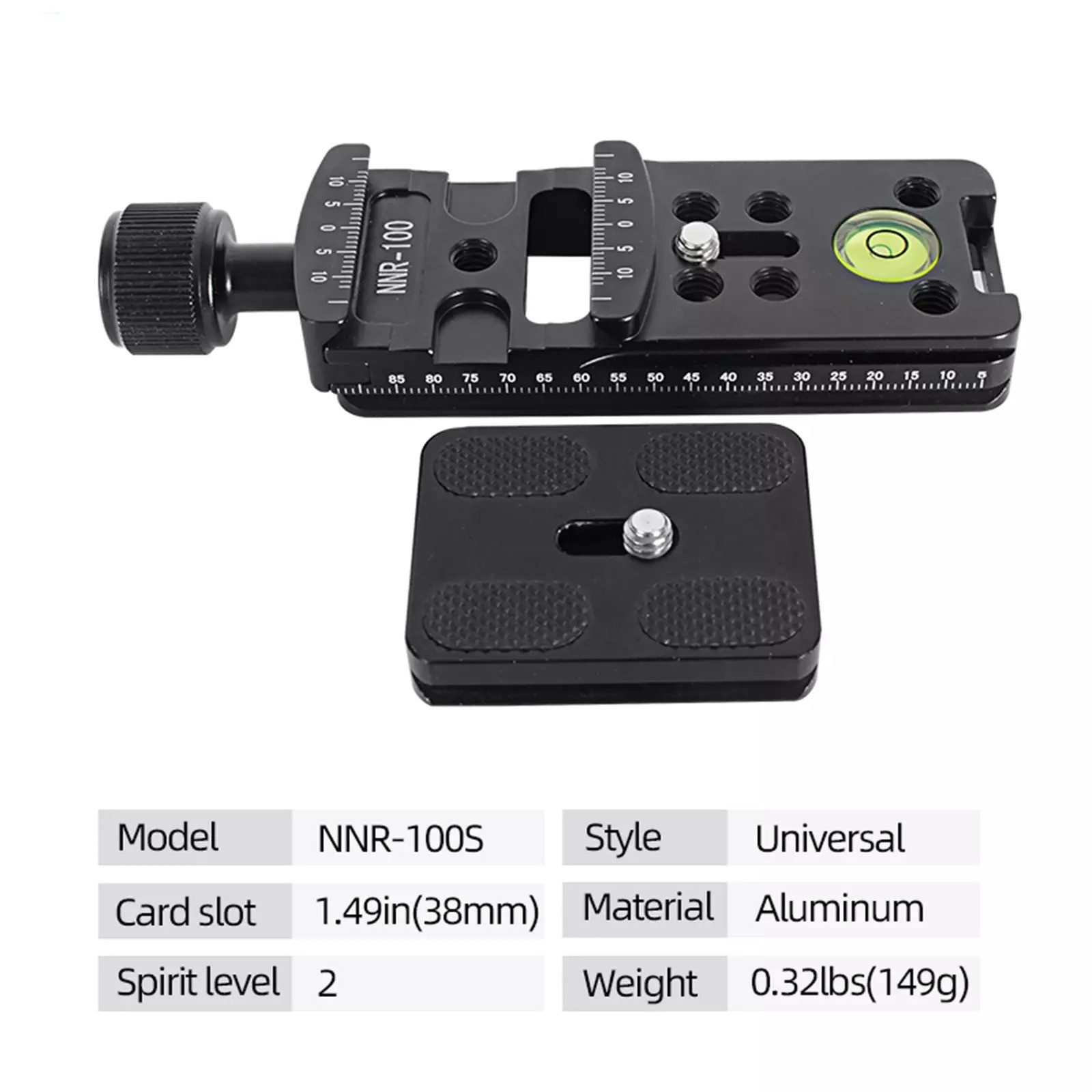 BEXIN Kamerahalterung 100mm Stativ Klemme mit Schnellwechselplatten Adapter für DSLR Kamer