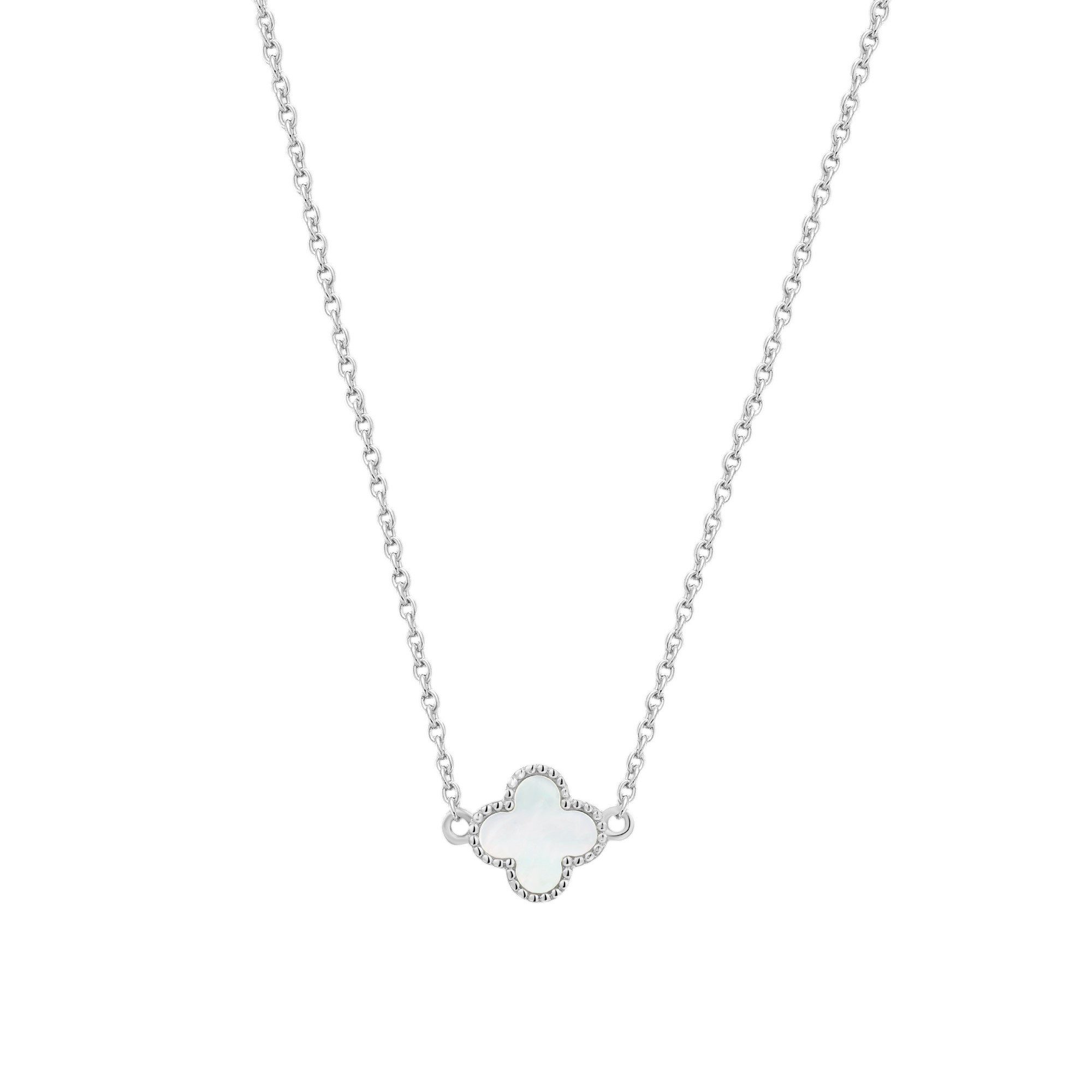 XENOX Kette mit Anhänger Xenox Halskette mit Anhänger Clover Perlmutt Sterling-Silber XS10095