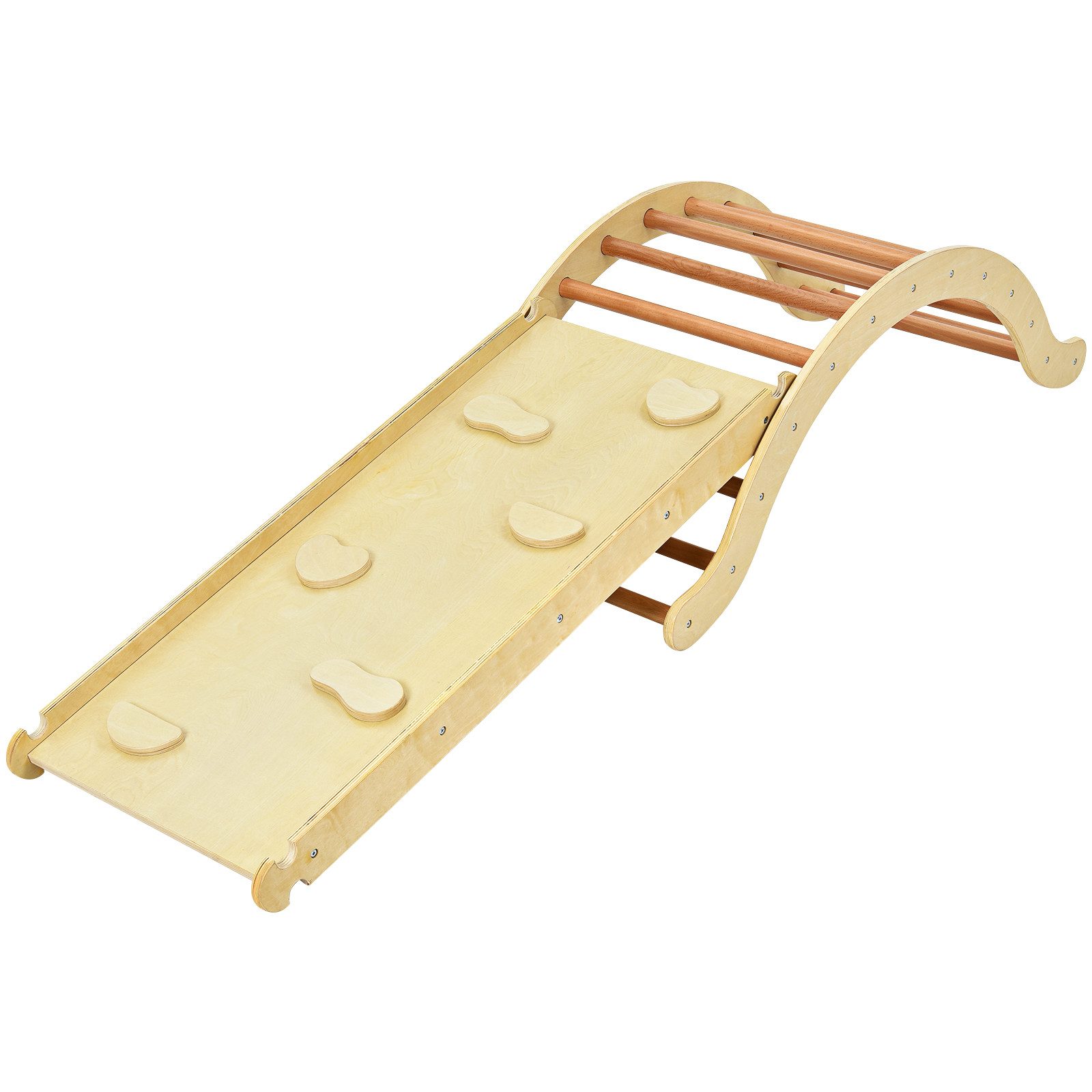 KOMFOTTEU Klettergerüst 3 in 1 Kletterbogen, mit Rutsche und weicher Matte, günstig online kaufen