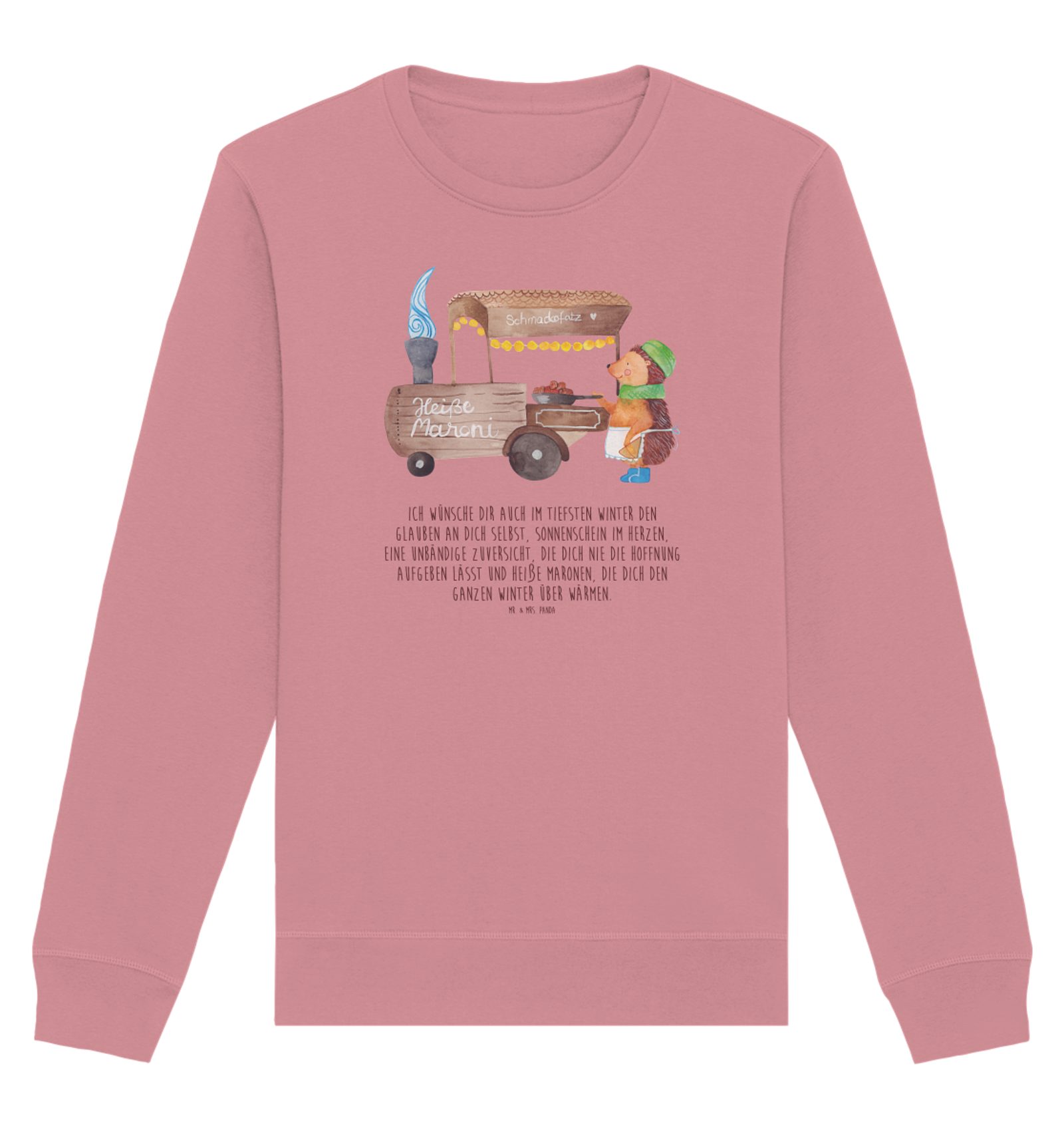 Longpullover Igel Maronen Größe XS - Canyon Pink - Geschenk, Sweatshirt, Sweatshir