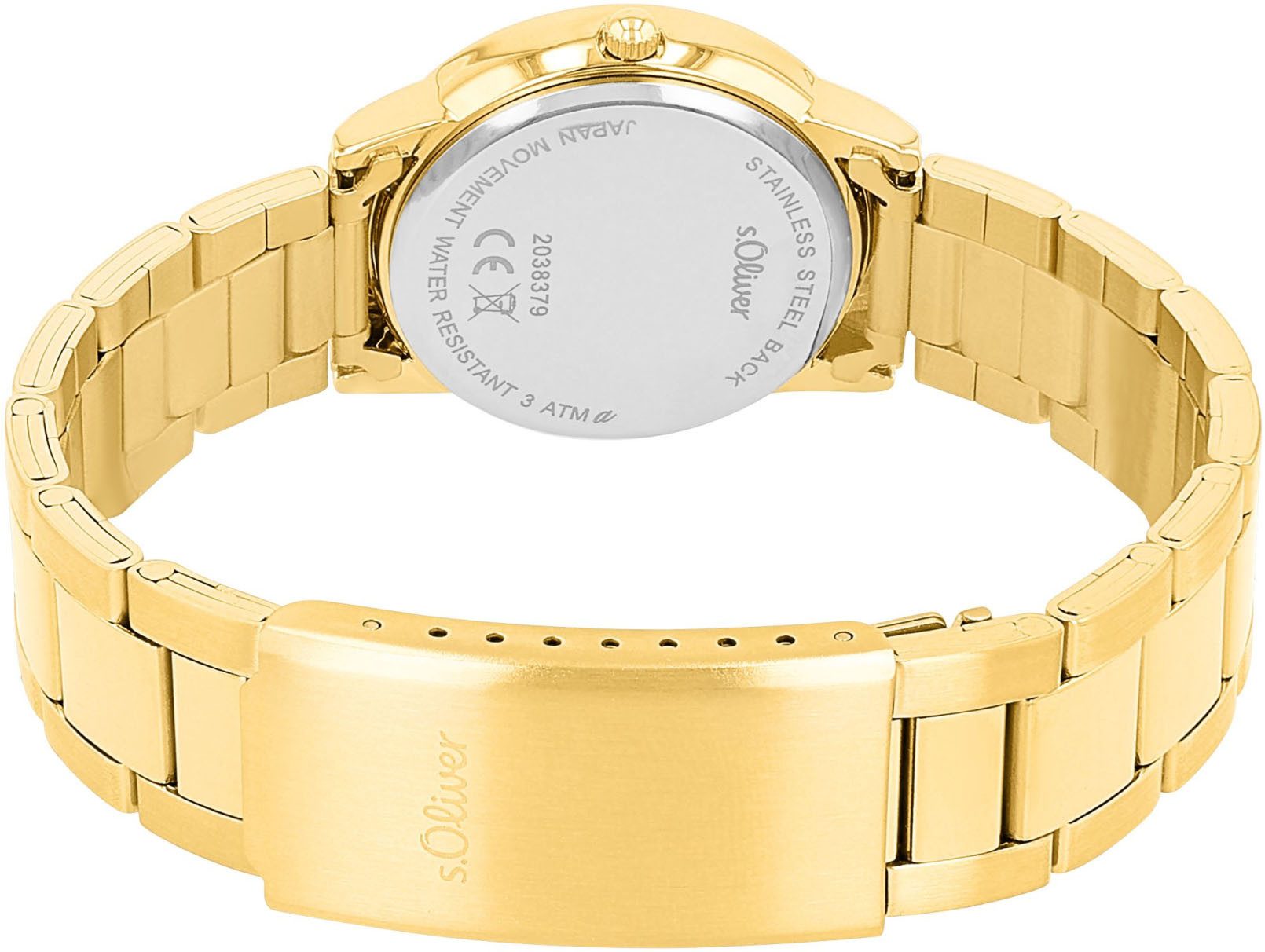 s.Oliver Quarzuhr 2038379, Armbanduhr, Damenuhr, Mineralglas, günstig online kaufen