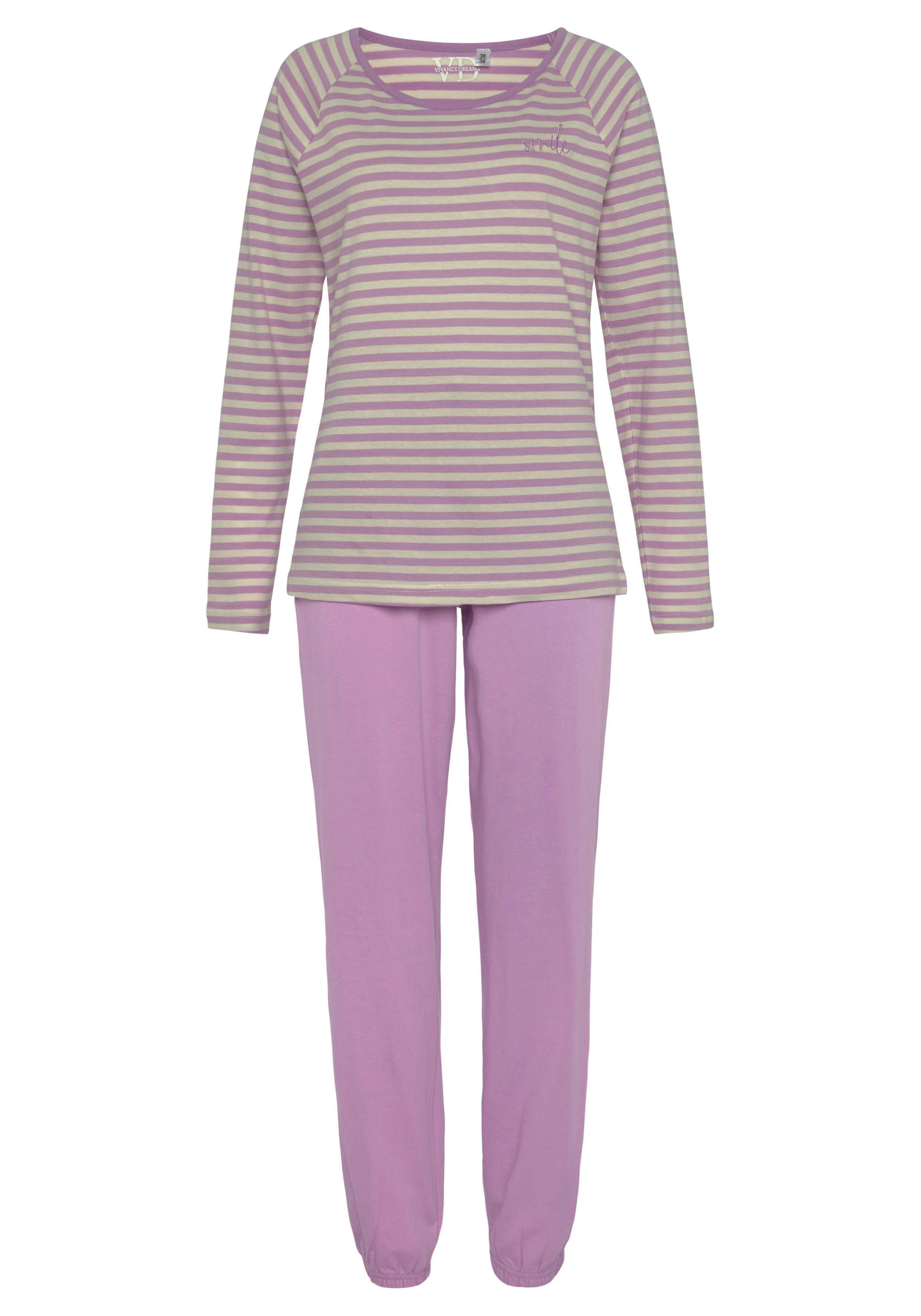 Vivance Dreams Pyjama mit garngefärbten Streifen. € 39,99