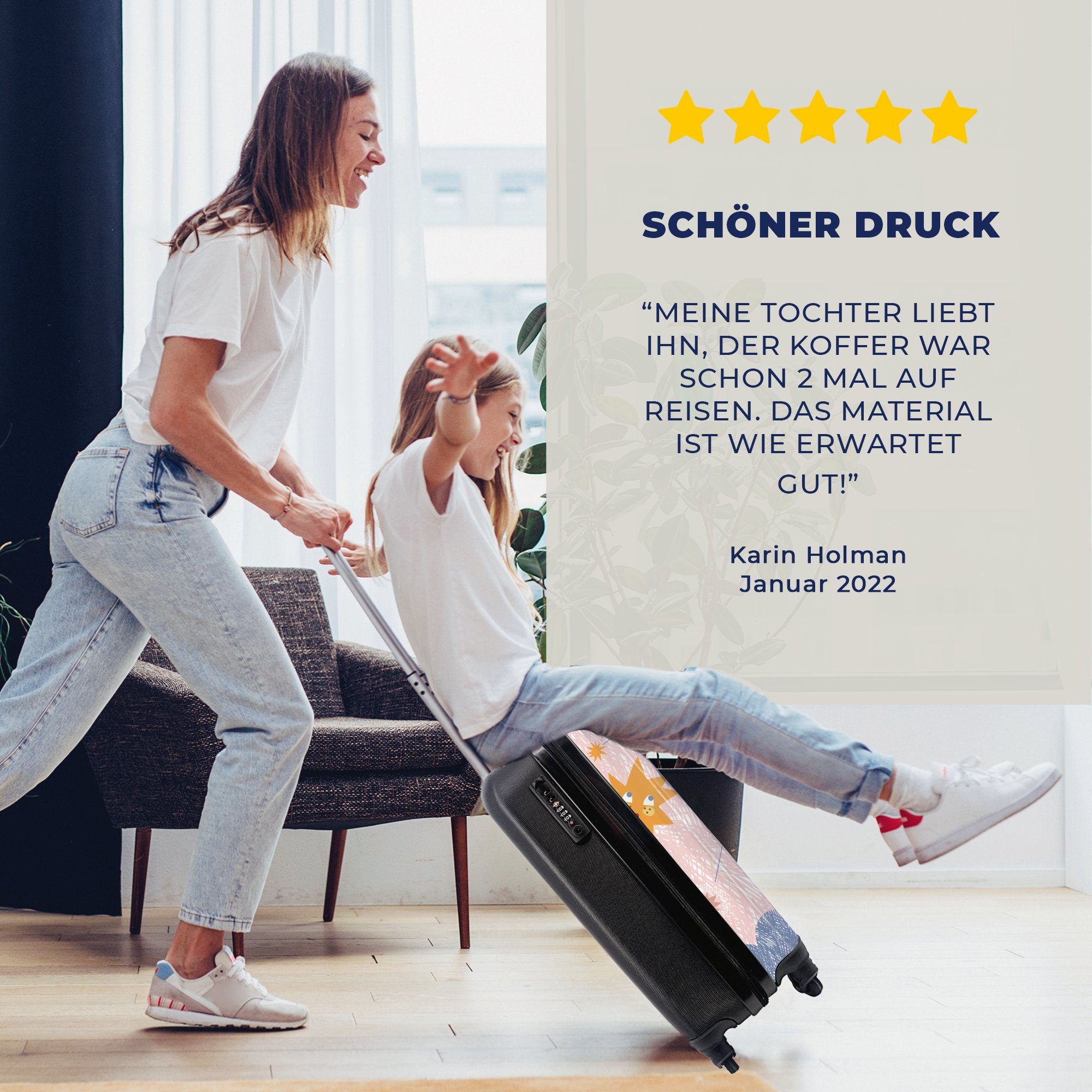 MuchoWow Handgepäckkoffer Regenbogen - Kinder - Wolken, 4 Rollen, Reisetasche mit rollen, Handgepäck für Ferien, Trolley, Reisekoffer