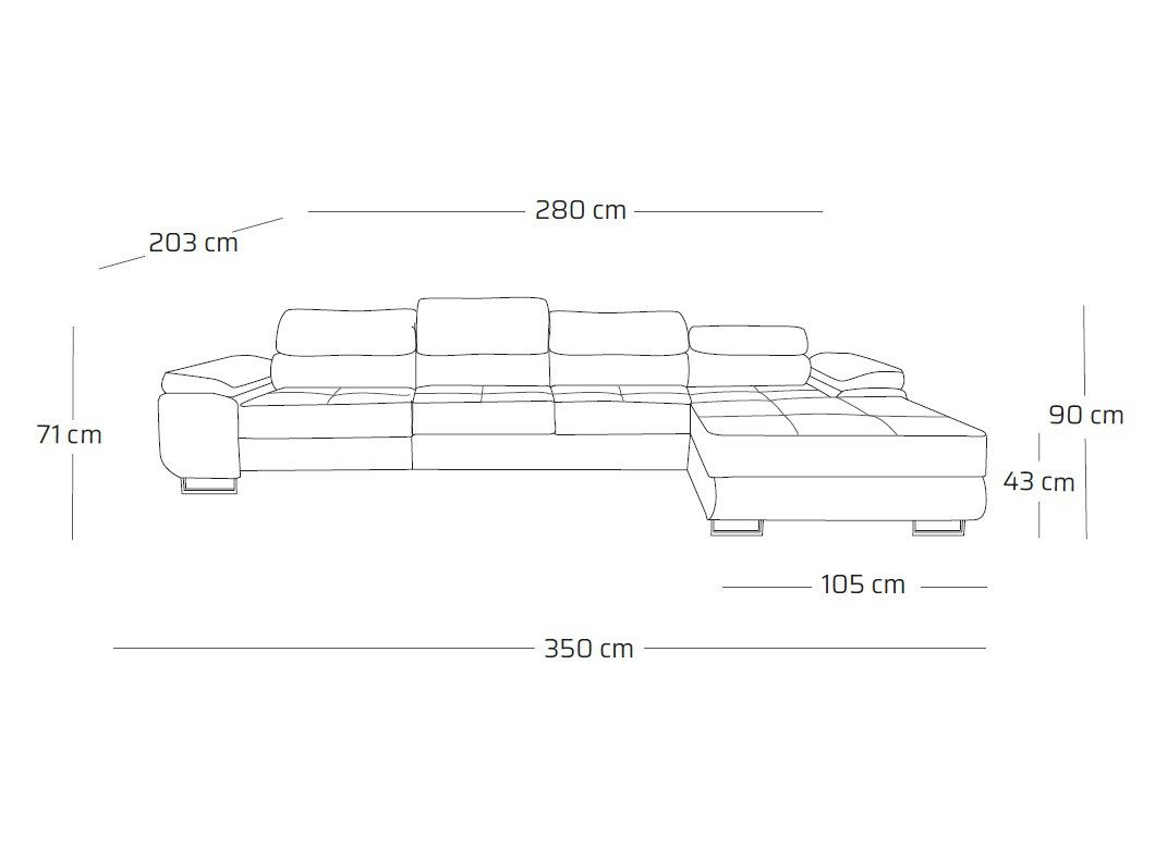 NEXT COLLECTION Ecksofa Alonzo Maxi, Verstellbare günstig online kaufen
