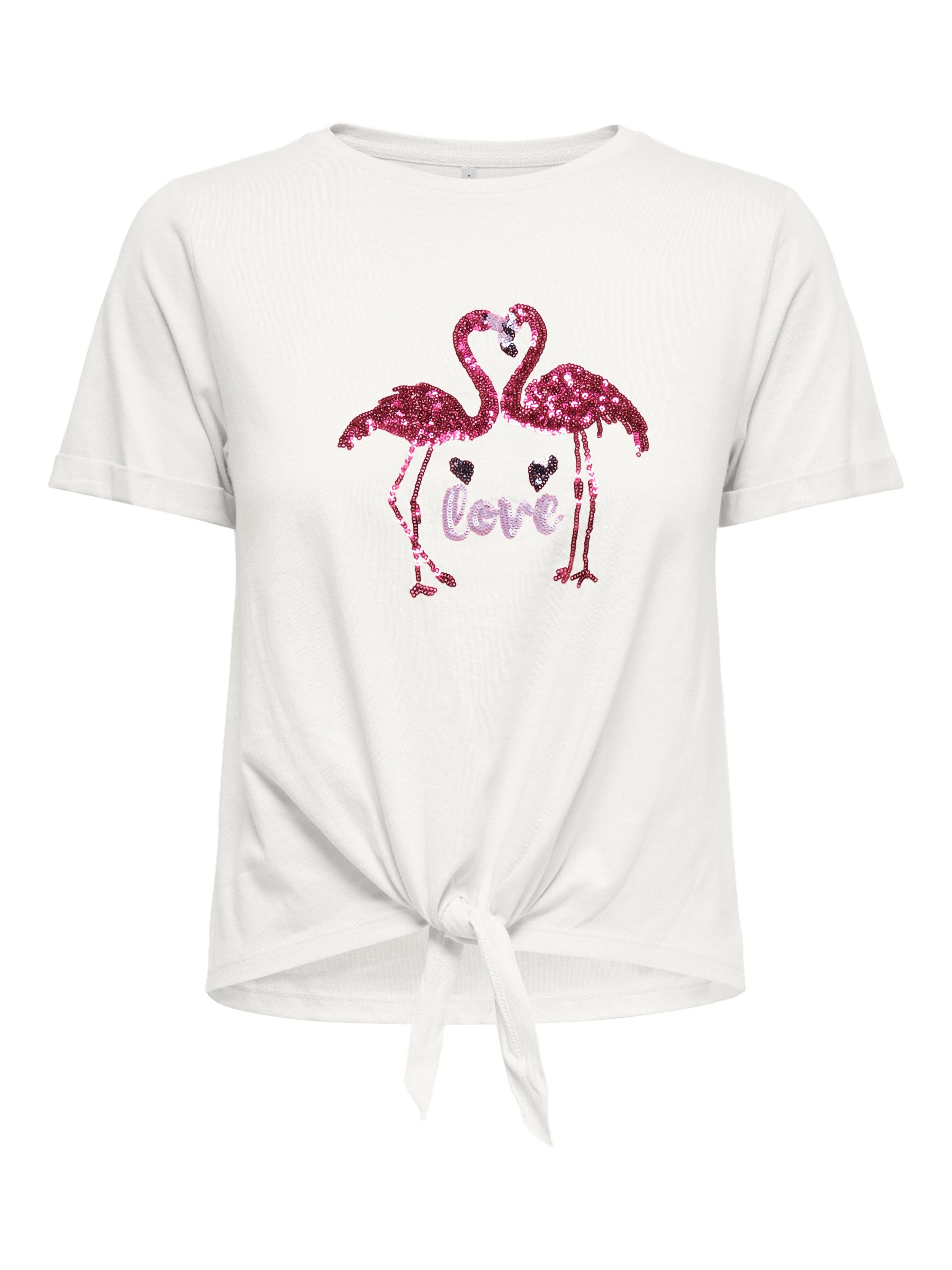 ONLY Kurzarmshirt ONLDORA S/S KNOT FOLD-UP TOP JRS Baumwolle, regular fit, günstig online kaufen