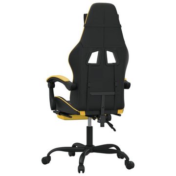 vidaXL Gaming-Stuhl Gaming-Stuhl mit Fußstütze Schwarz und Golden Kunstleder (1 St)