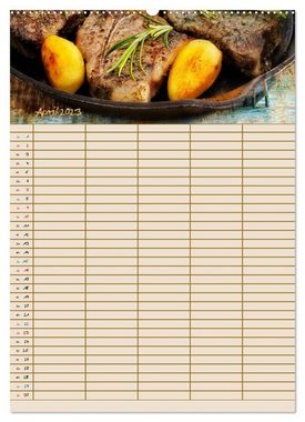 CALVENDO Wandkalender Italienische Küche mit Familienplaner (Premium, hochwertiger DIN A2 Wandkalender 2023, Kunstdruck in Hochglanz)