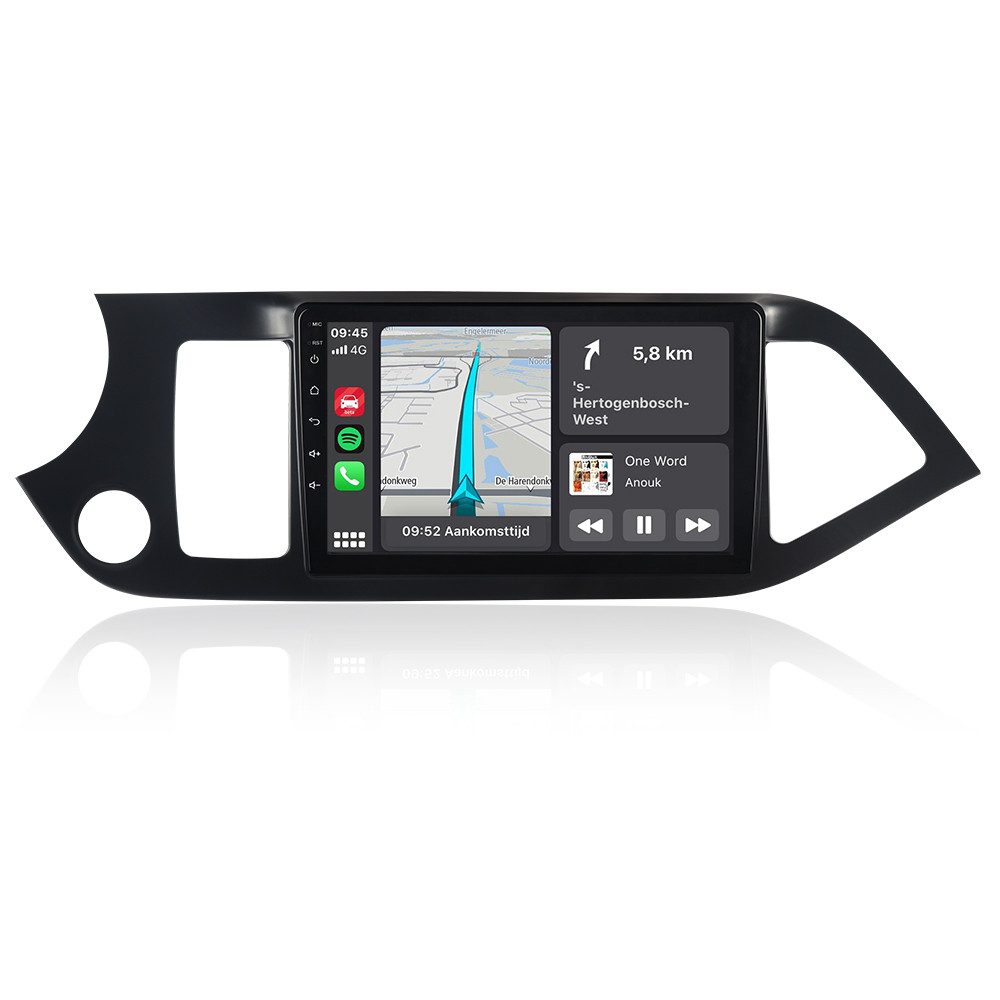 A-Sure 4 Core 8Core Carplay Android 15 Navi Für KIA PICANTO TA 2011-2016 Autoradio (RDS, DSP, Digitalradio (DAB), 1280*720, WIFI)