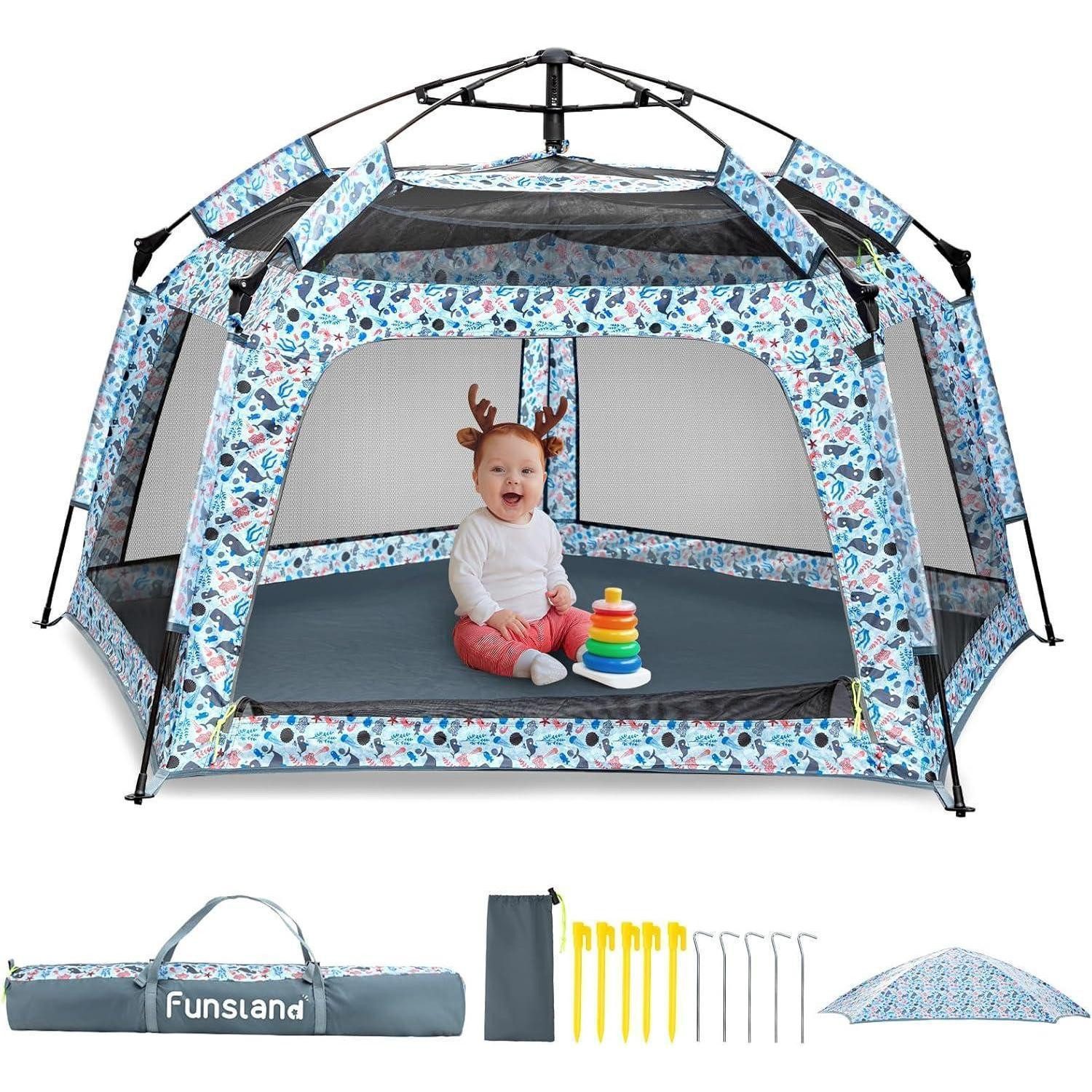 Wurfzelt Kinder Spielzelt Pop Up Strandmuschel 2-3