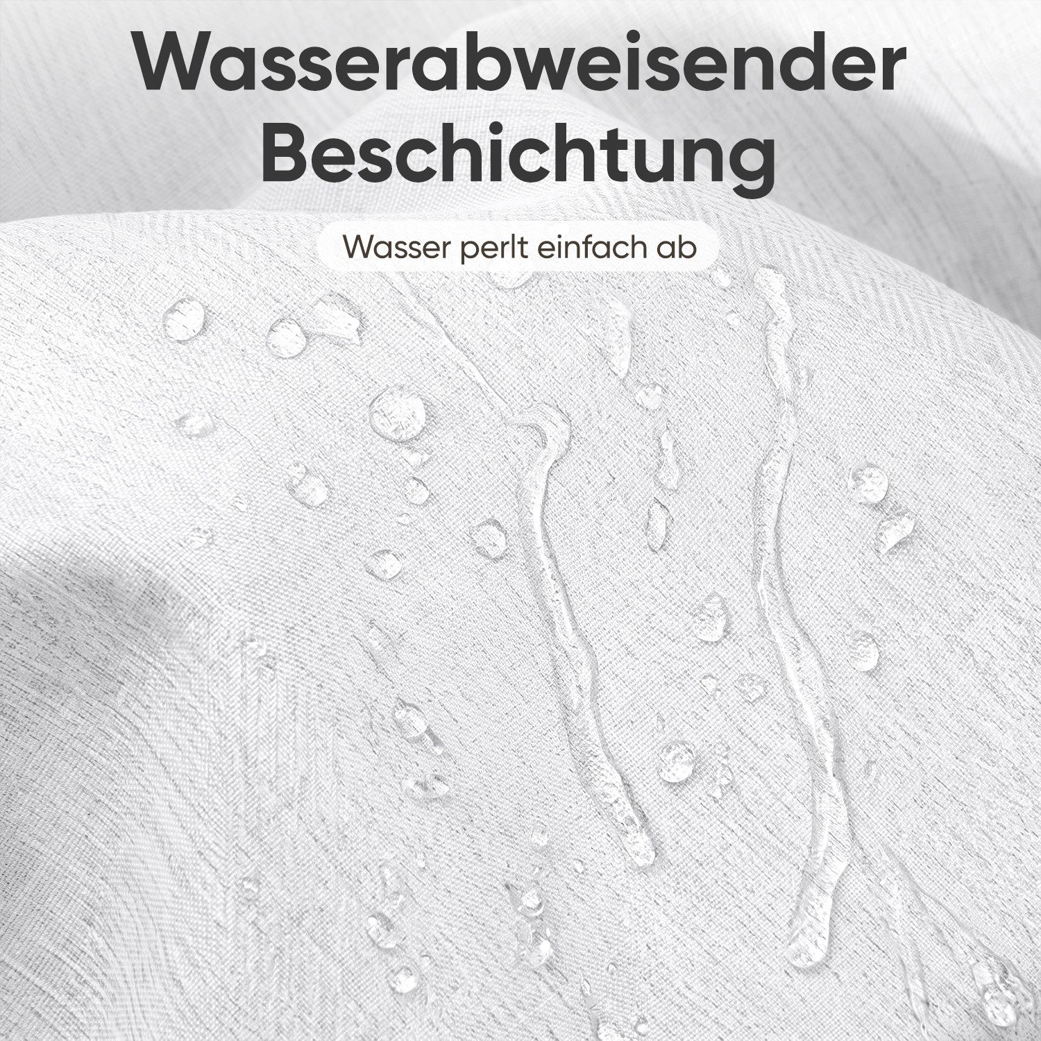 Sekey Duschvorhang Textil Duschvorhang Wannenvorhang Waschbar wasserabweisend mit Ringe Breite 90 cm (Packung, inkl. 8 Ringe), Badewannenvorh, 100% Polyester, L – Bild 4 von 5