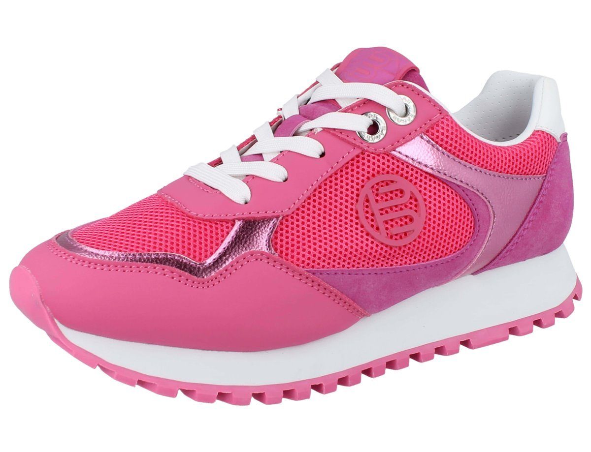 bugatti BAGATT Damen Sneaker pink Mesh Kunstleder - Größe: 40 Schnürschuh