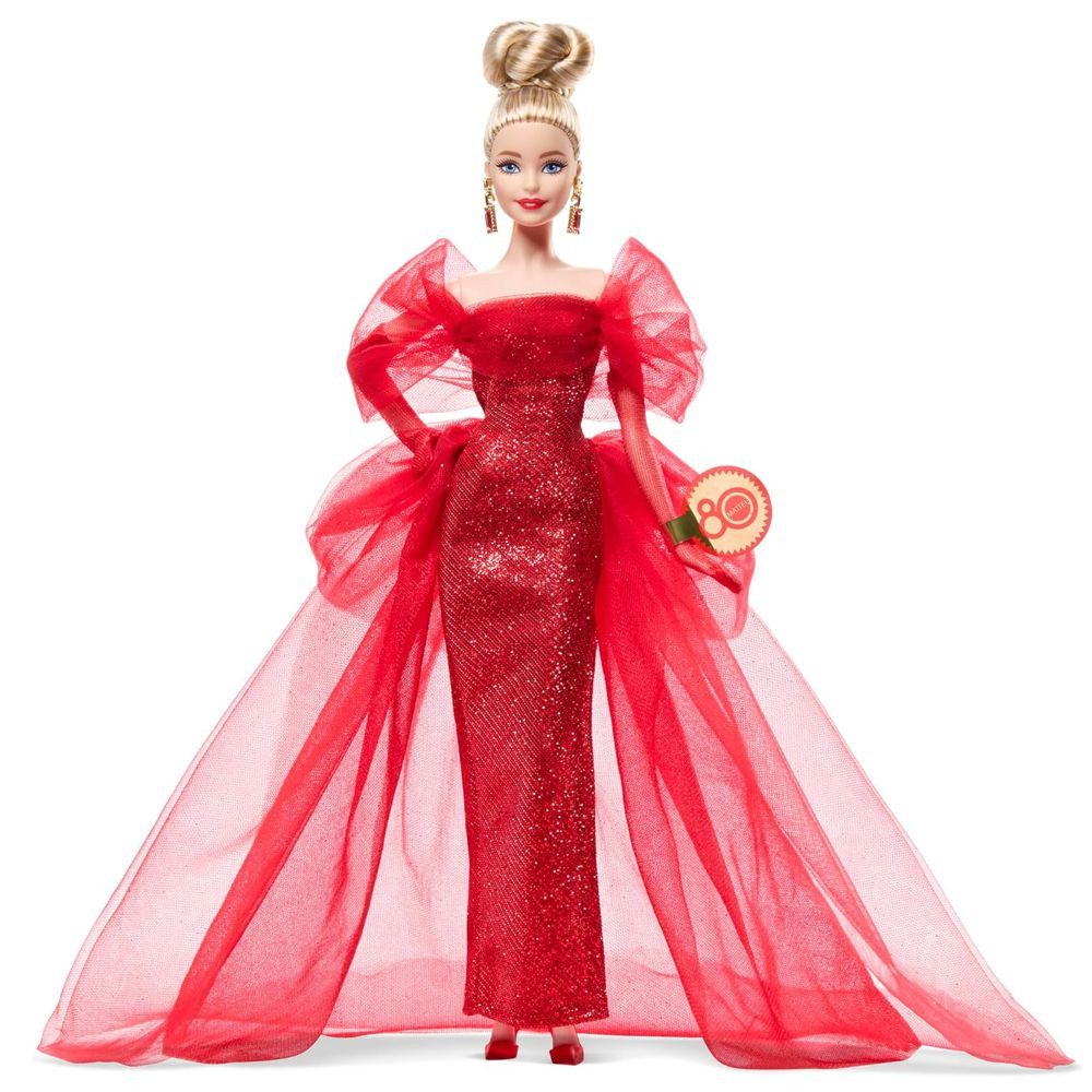 Barbie Anziehpuppe Barbie Signature Puppe blond JBJ17 80 Jahre Mattel Sammelpuppe