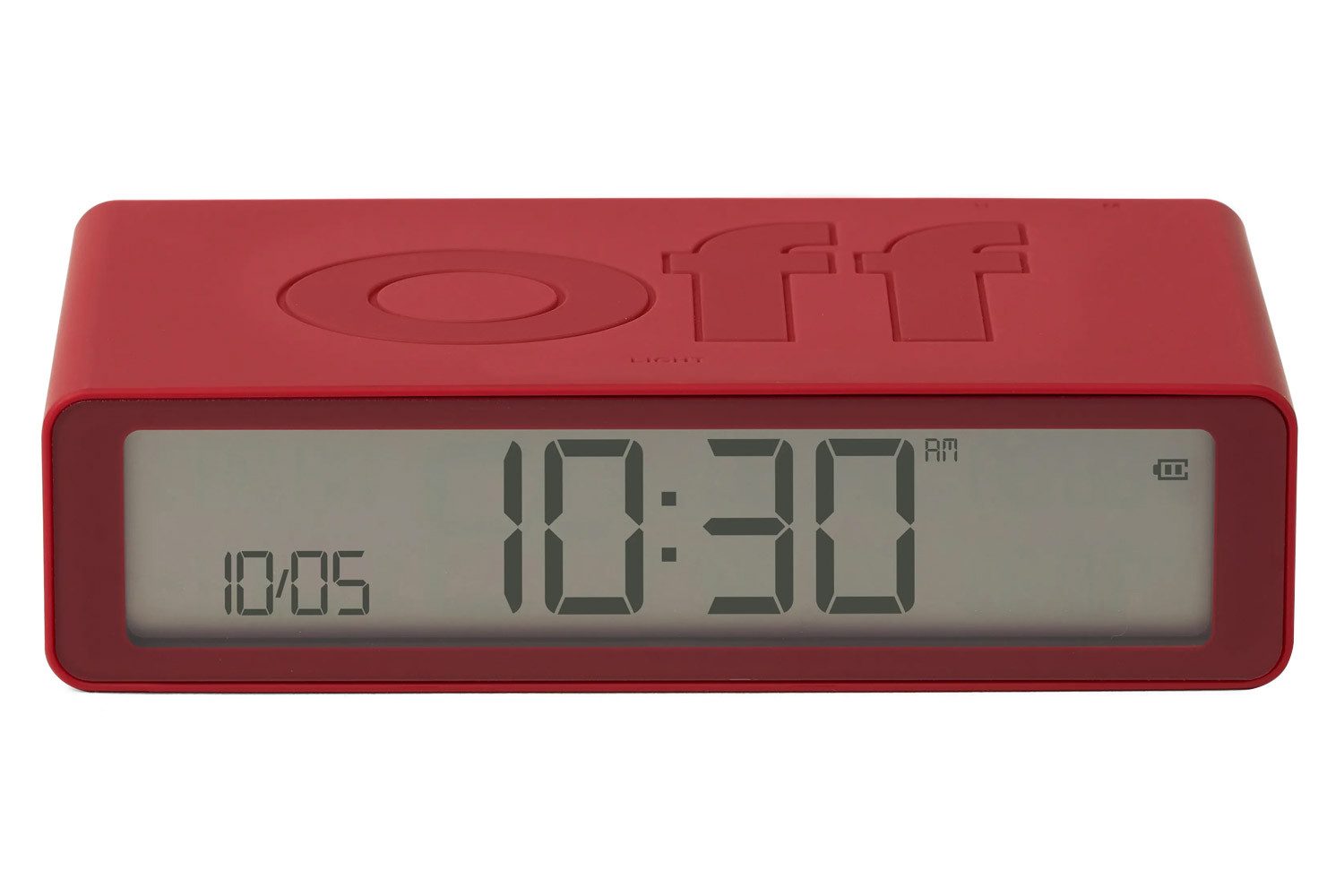 Lexon Quarzwecker Digital-Flip Classic Rot