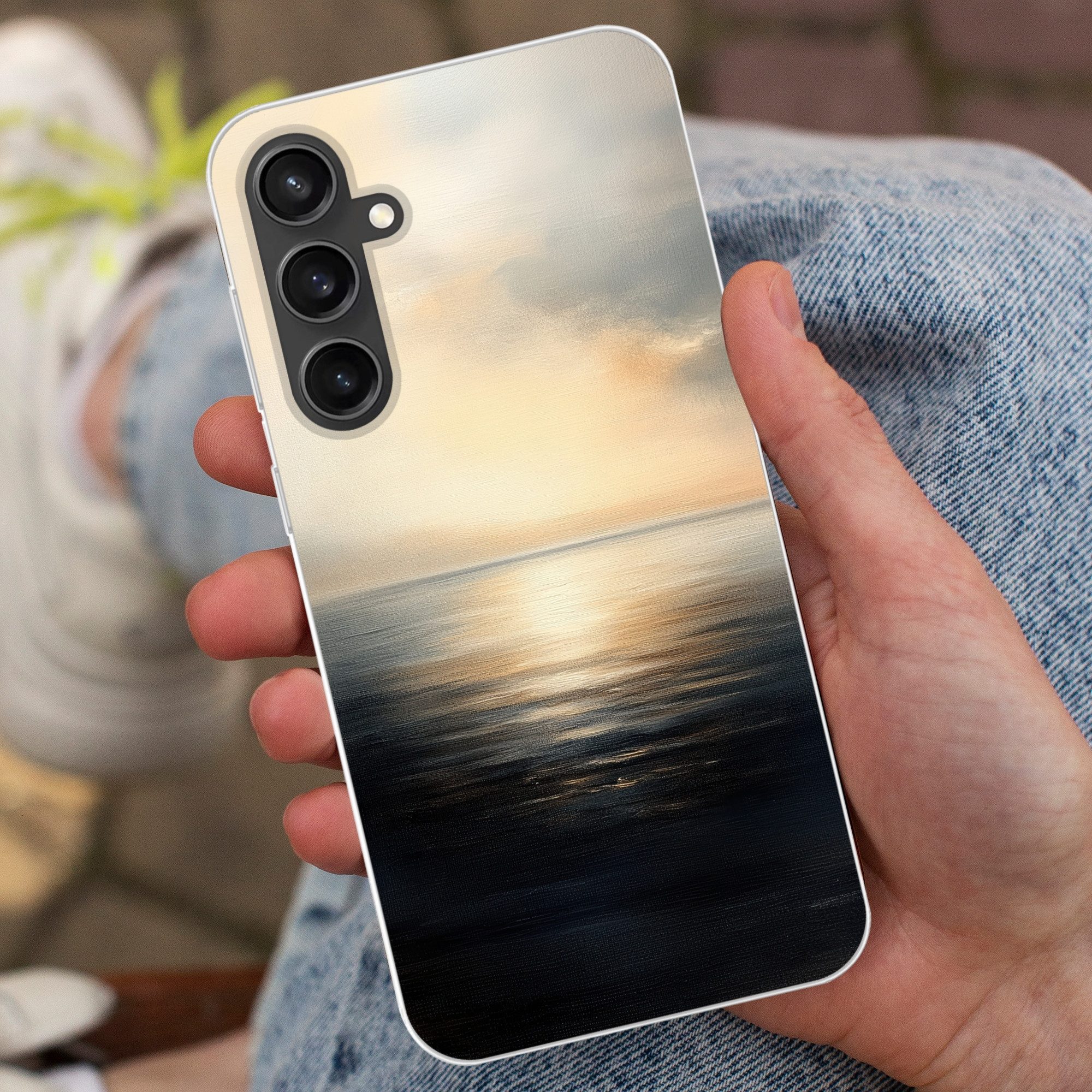 MuchoWow Handyhülle für Samsung Galaxy S23 FE Sonne - Horizont - Meer