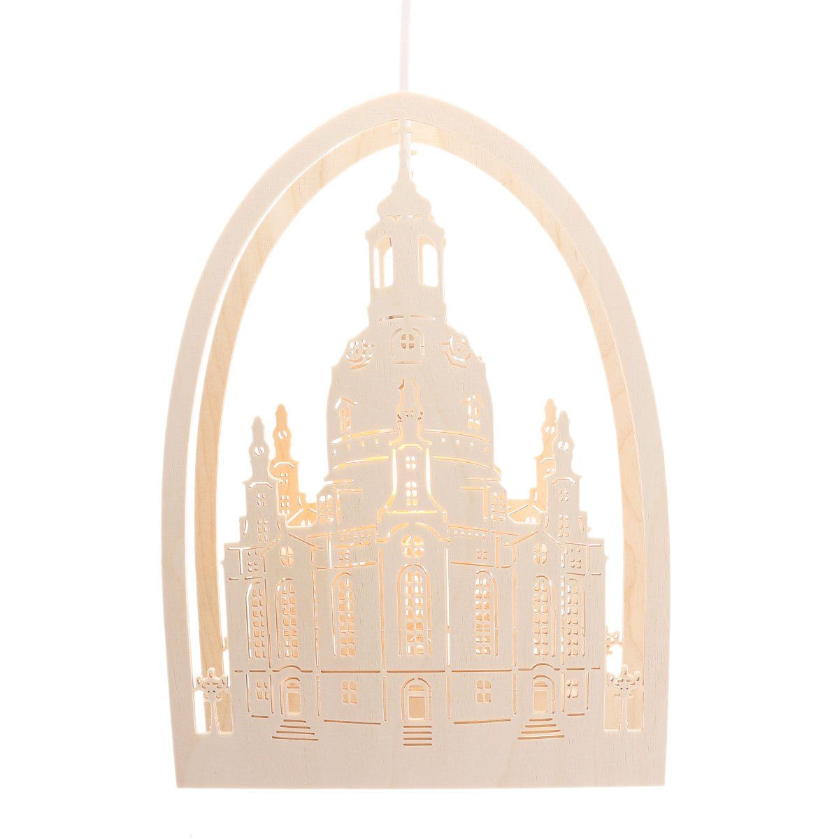 Kunstgewebe Taulin Fensterbild Fensterbild elektrisch beleuchtet, Frauenkirche